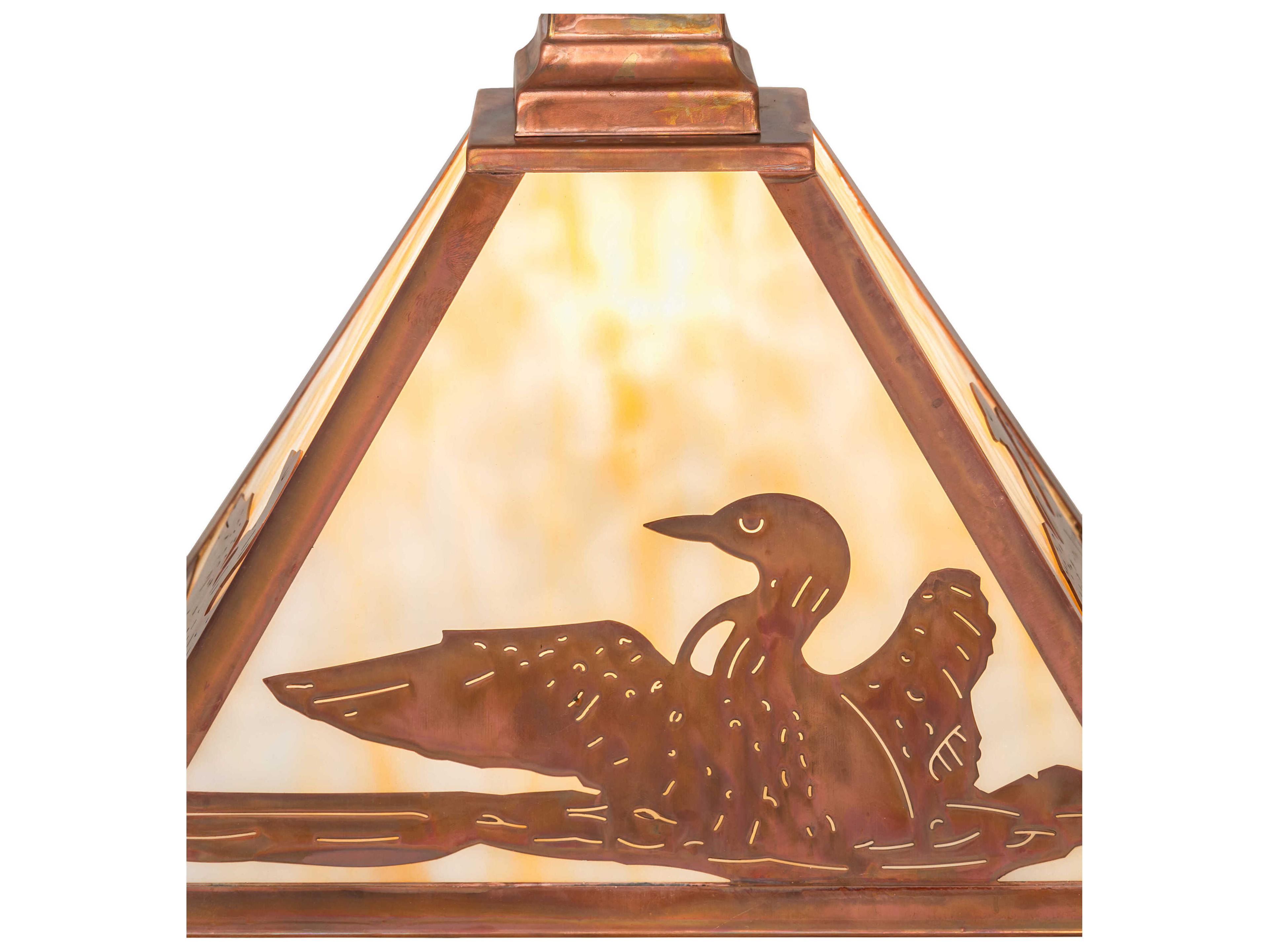 Meyda Loon 1-Light Vintage Copper Pendant