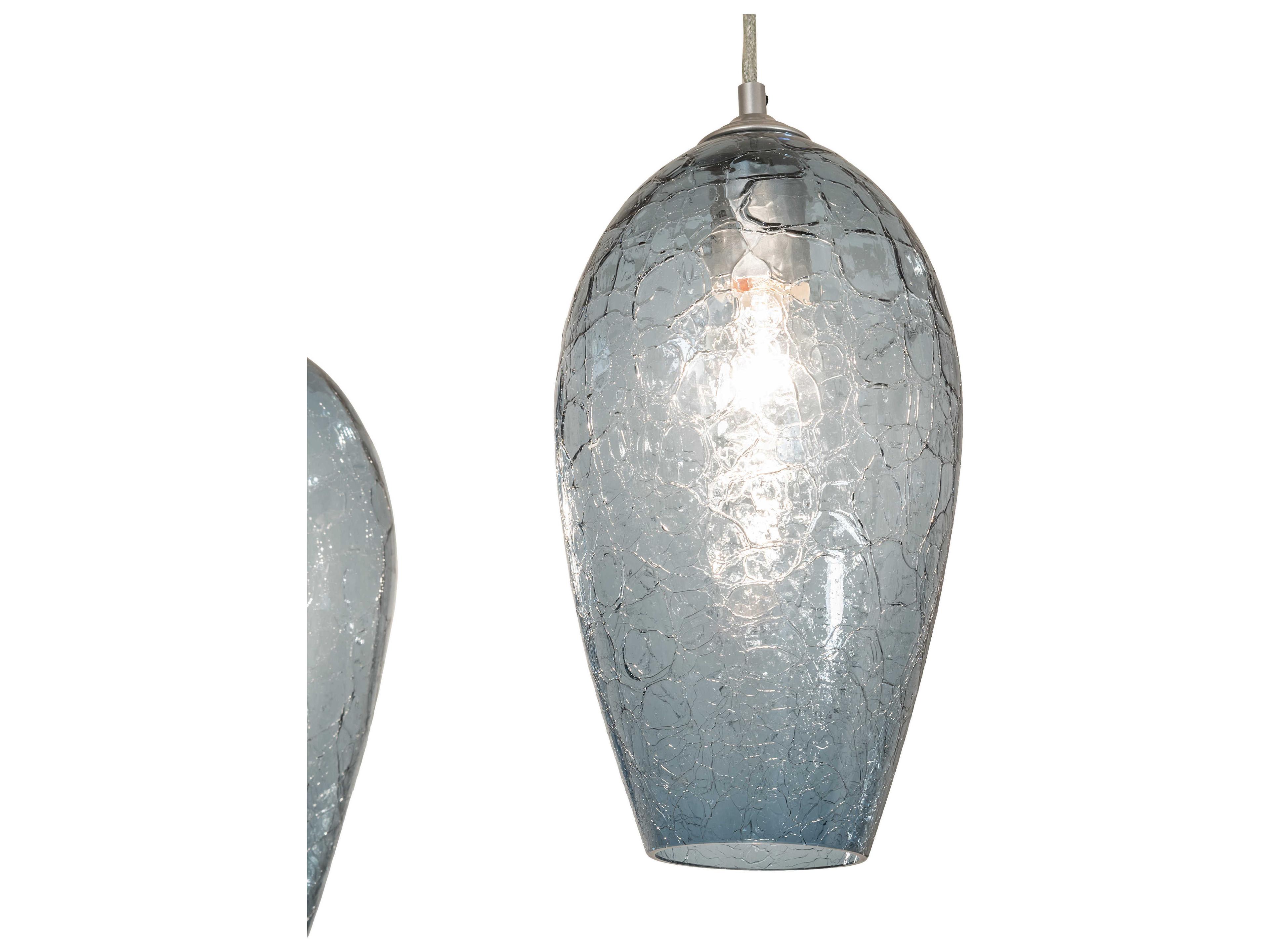 Meyda Crackle Orb 3-Light Brushed Nickel Island Pendant