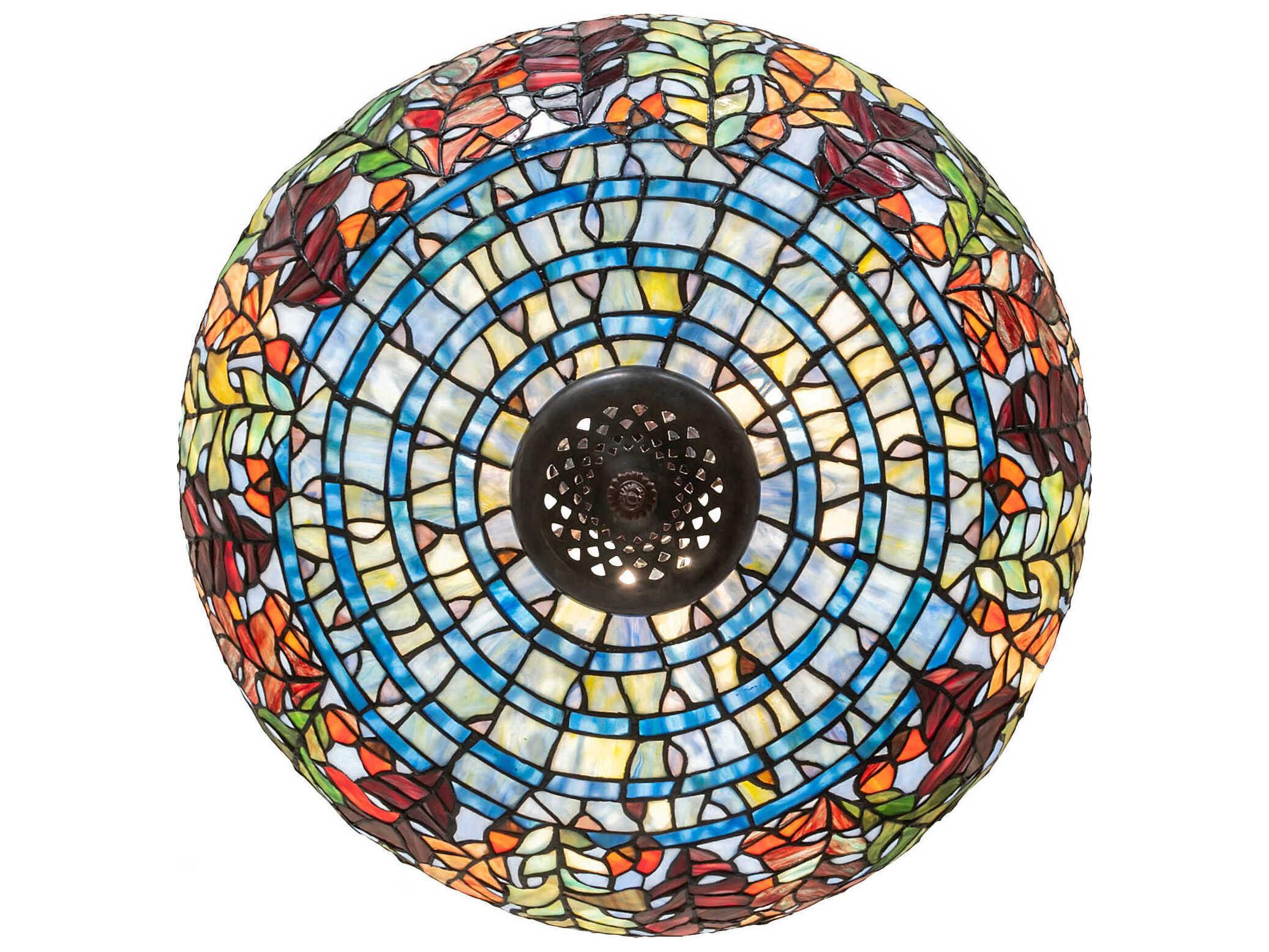 Meyda Leaf 3-Light Mahogany Bronze Pendant