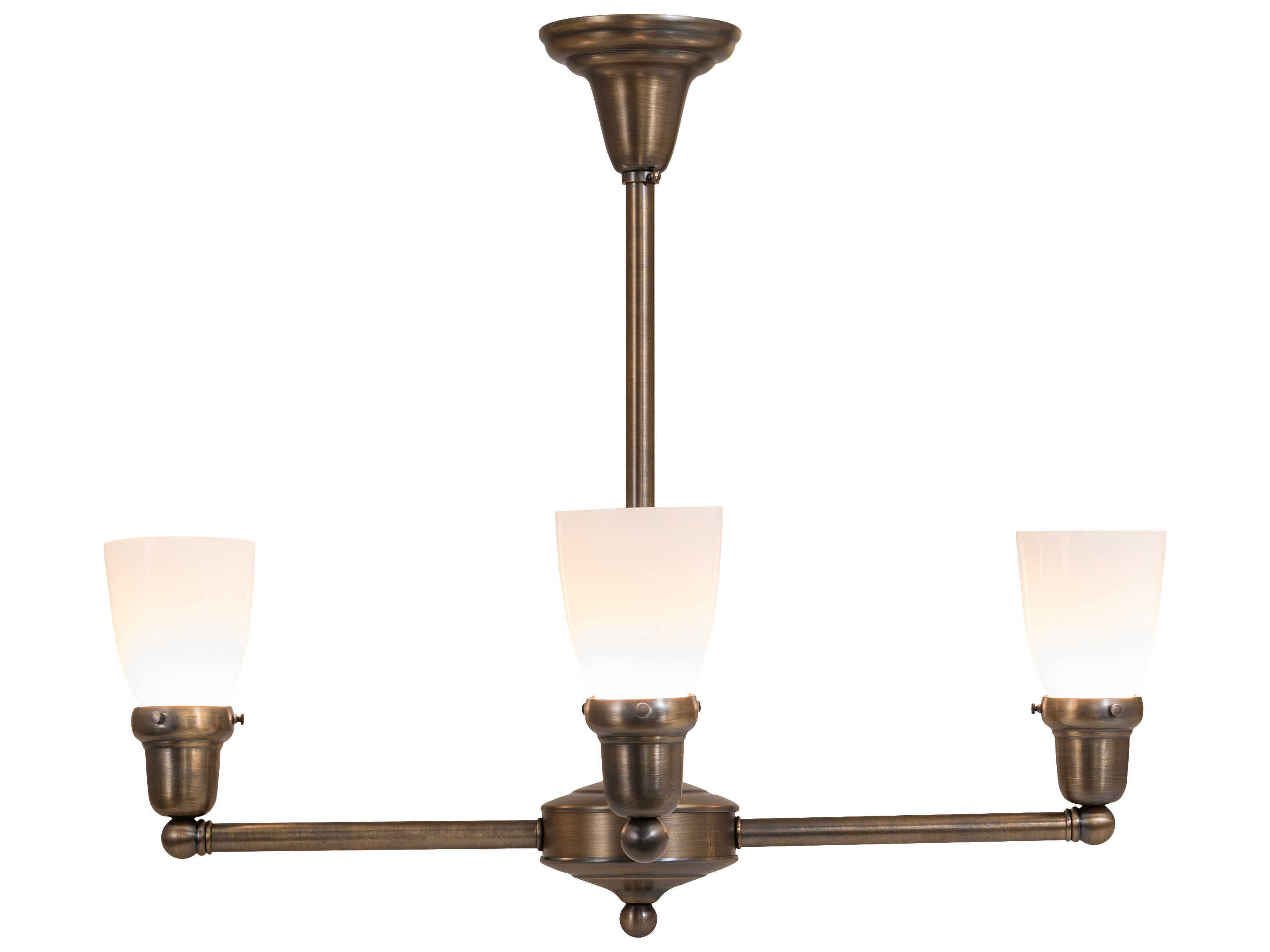Meyda Revival Oyster Bay 4-Light Antique Brass Chandelier