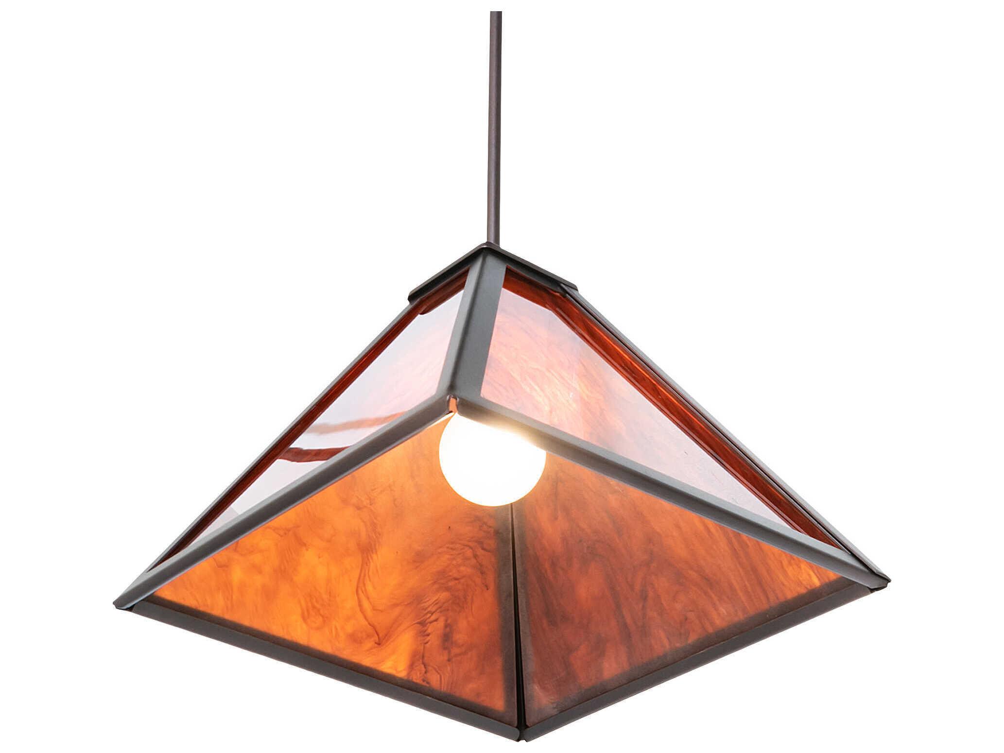 Meyda Mission Prime 1-Light Mahogany Bronze Pendant