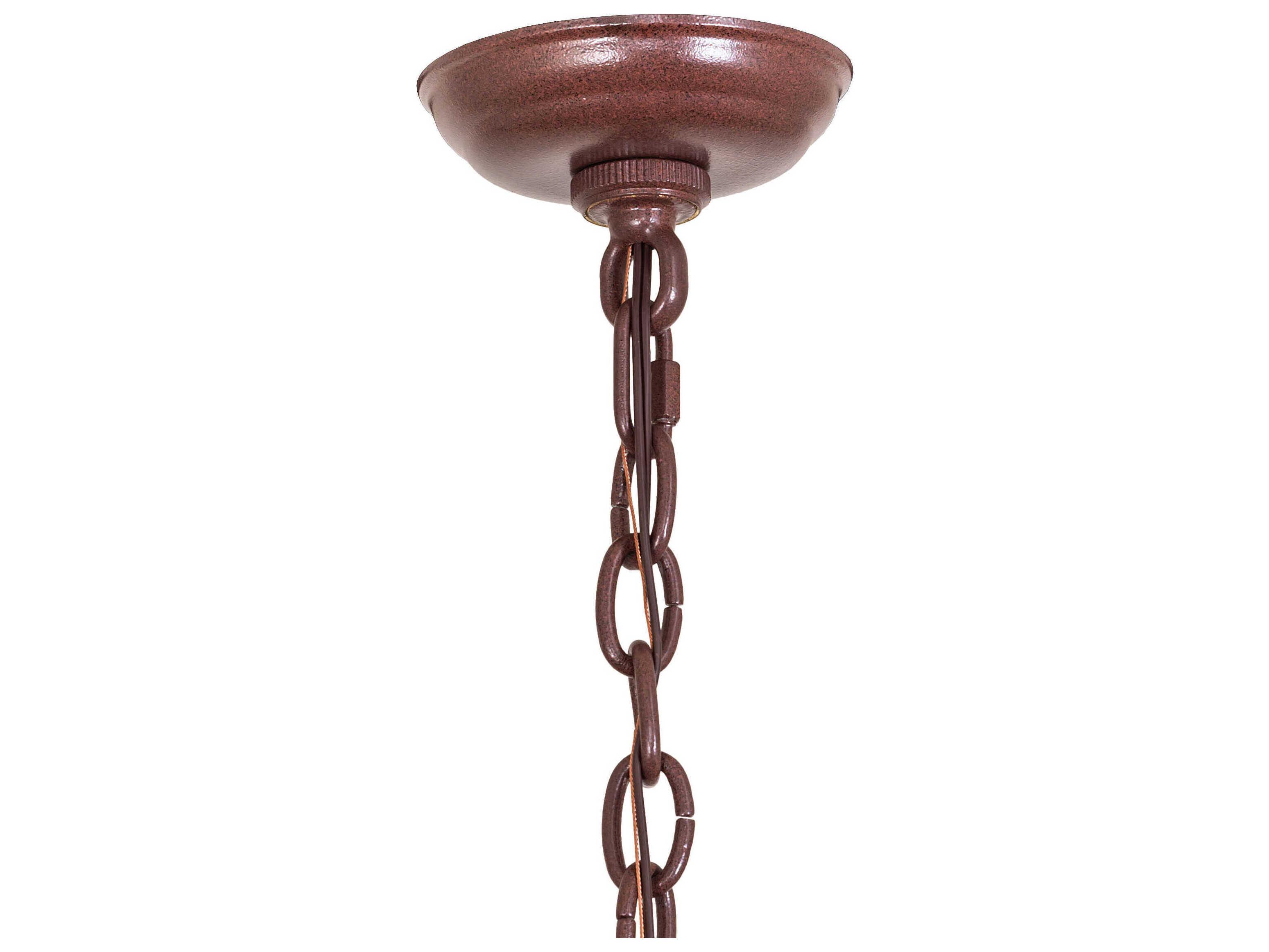 Meyda Pine Branch 8-Light Rust Green Branches Bronze Chandelier