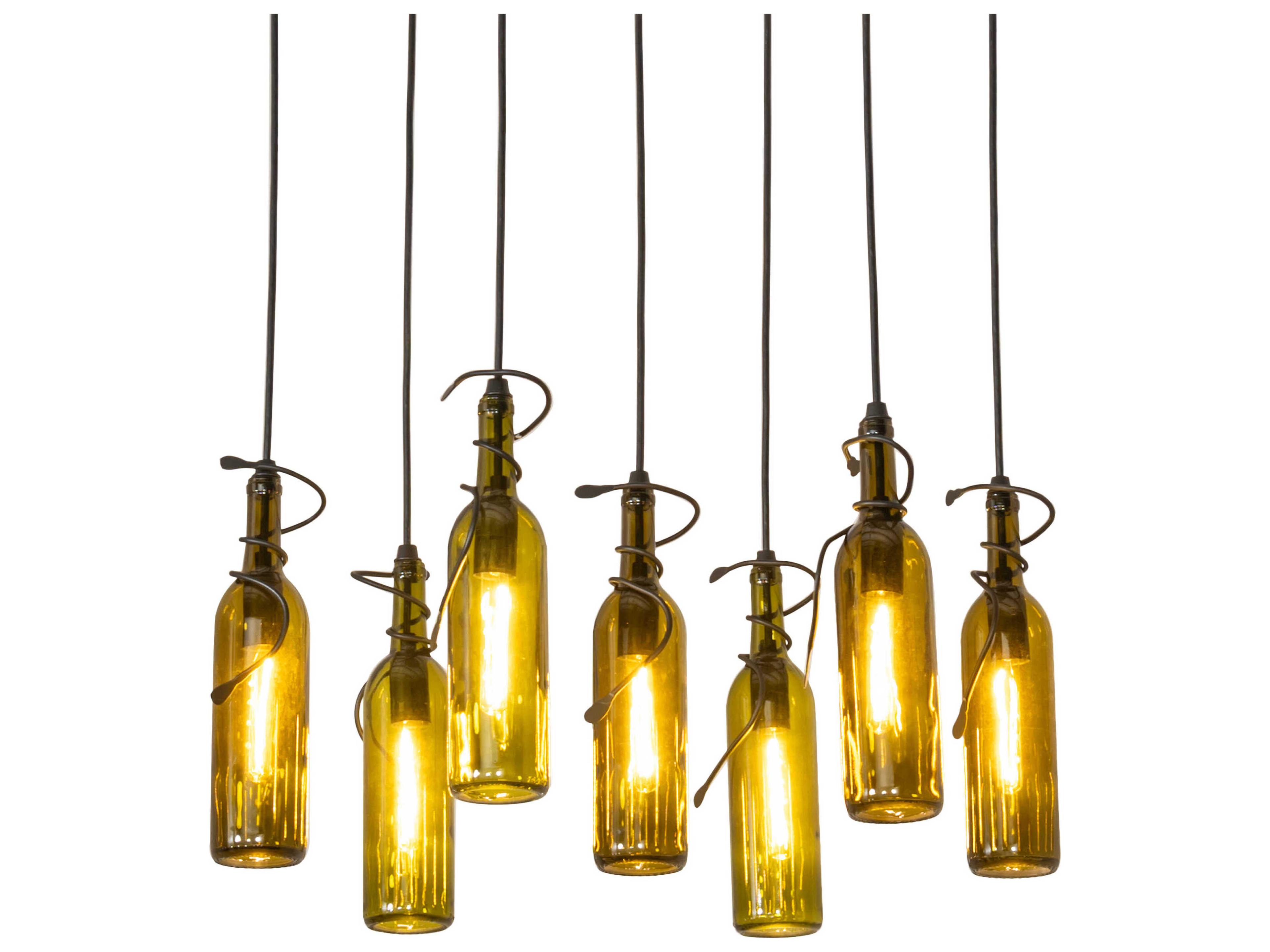 Meyda Tuscan Vineyard 7-Light Textured Black Pendant