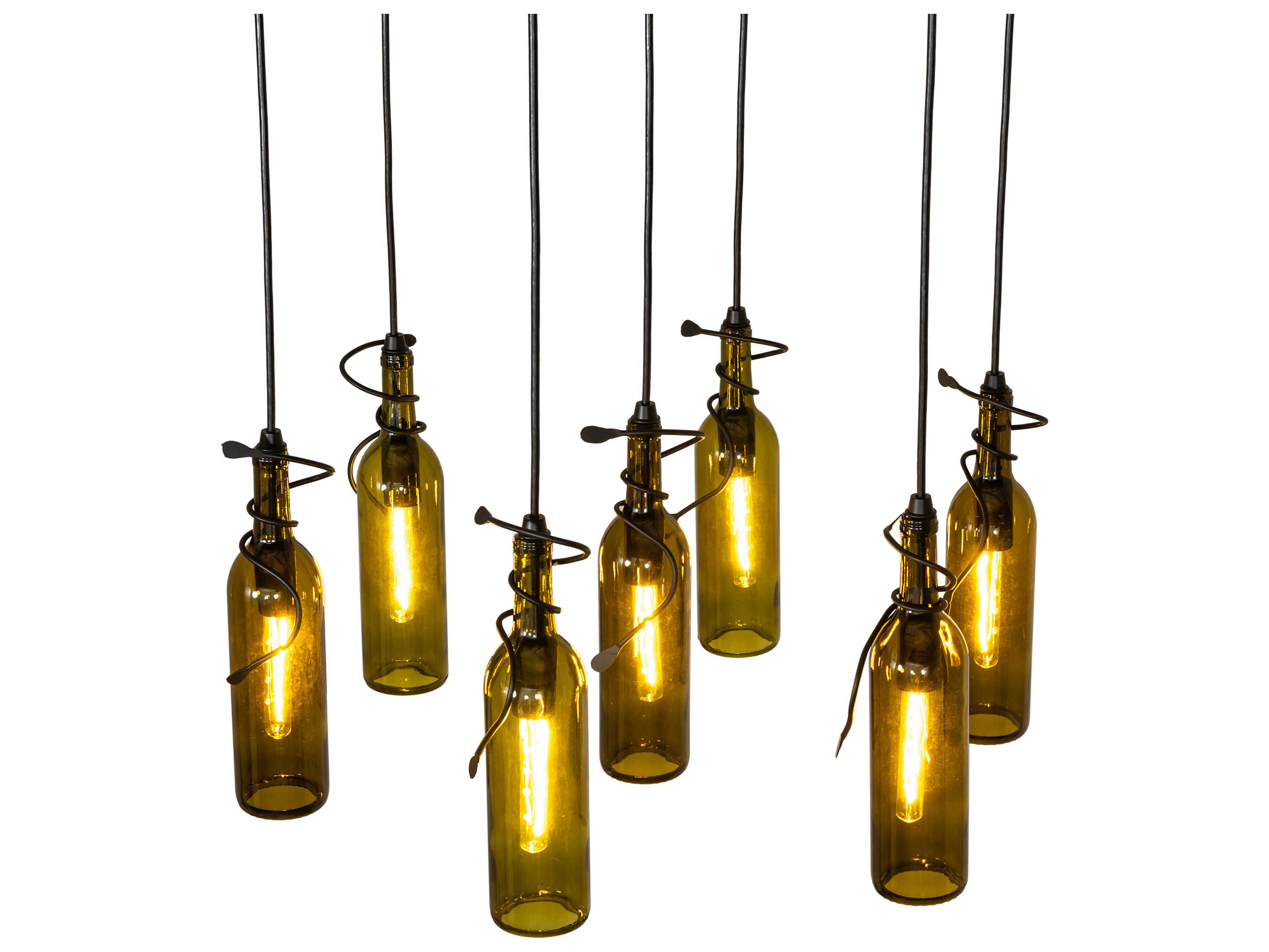 Meyda Tuscan Vineyard 7-Light Textured Black Pendant