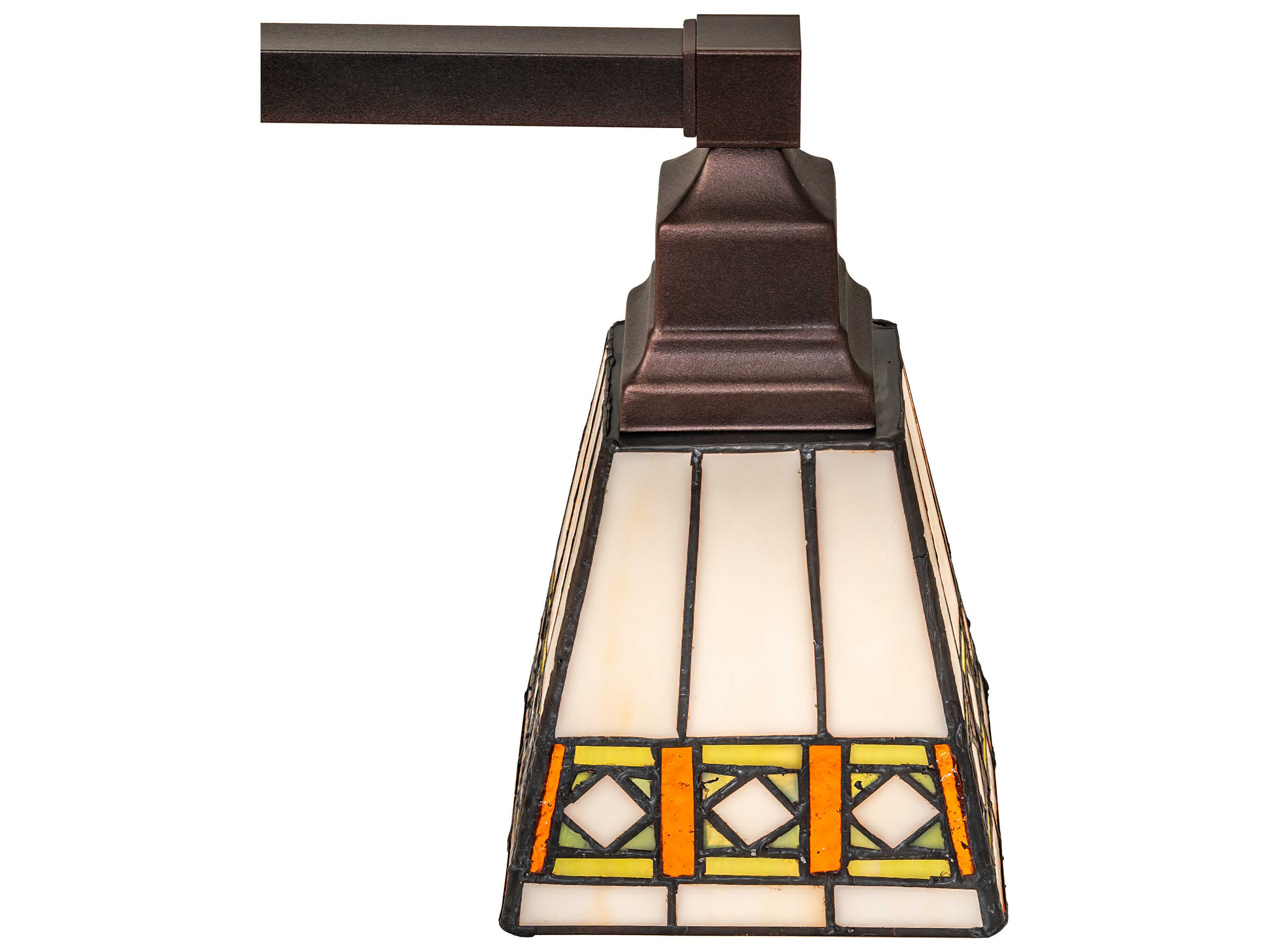 Meyda Diamond Band Mission 2-Light Mahogany Bronze Semi Flush Mount