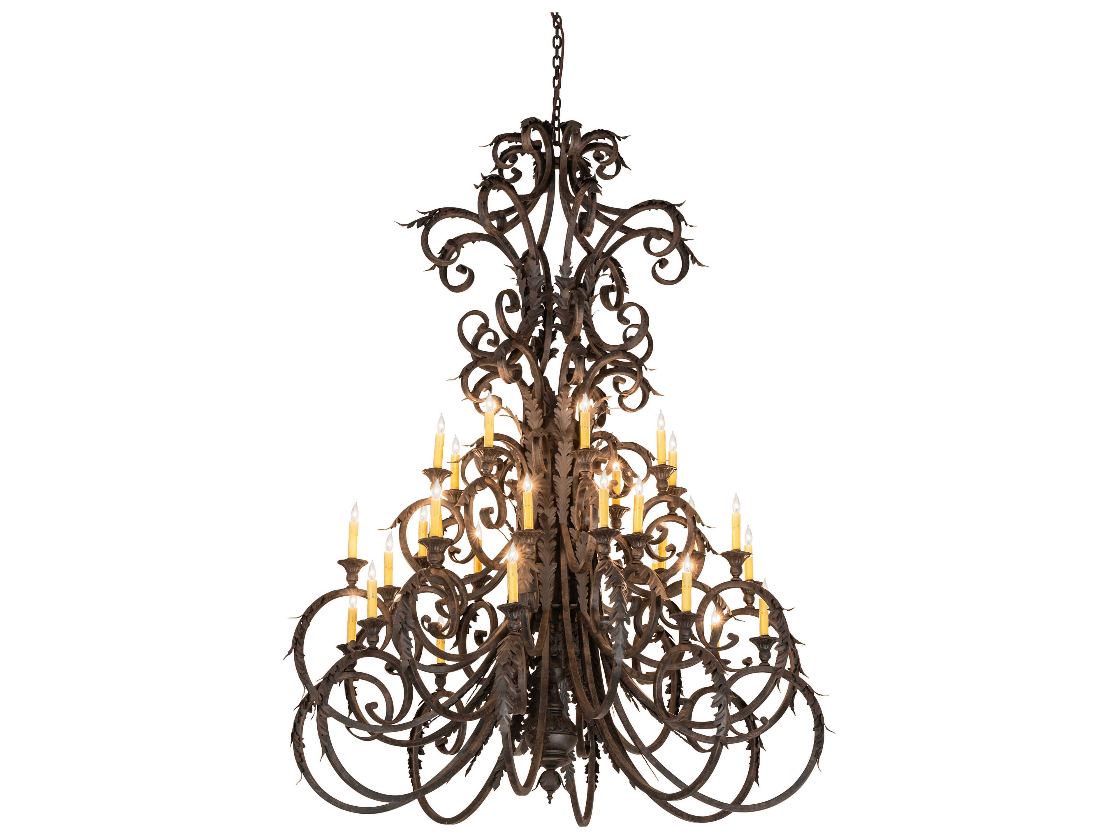 Meyda Serratina 32-Light Coffee Bean / Cajun Spice Chandelier