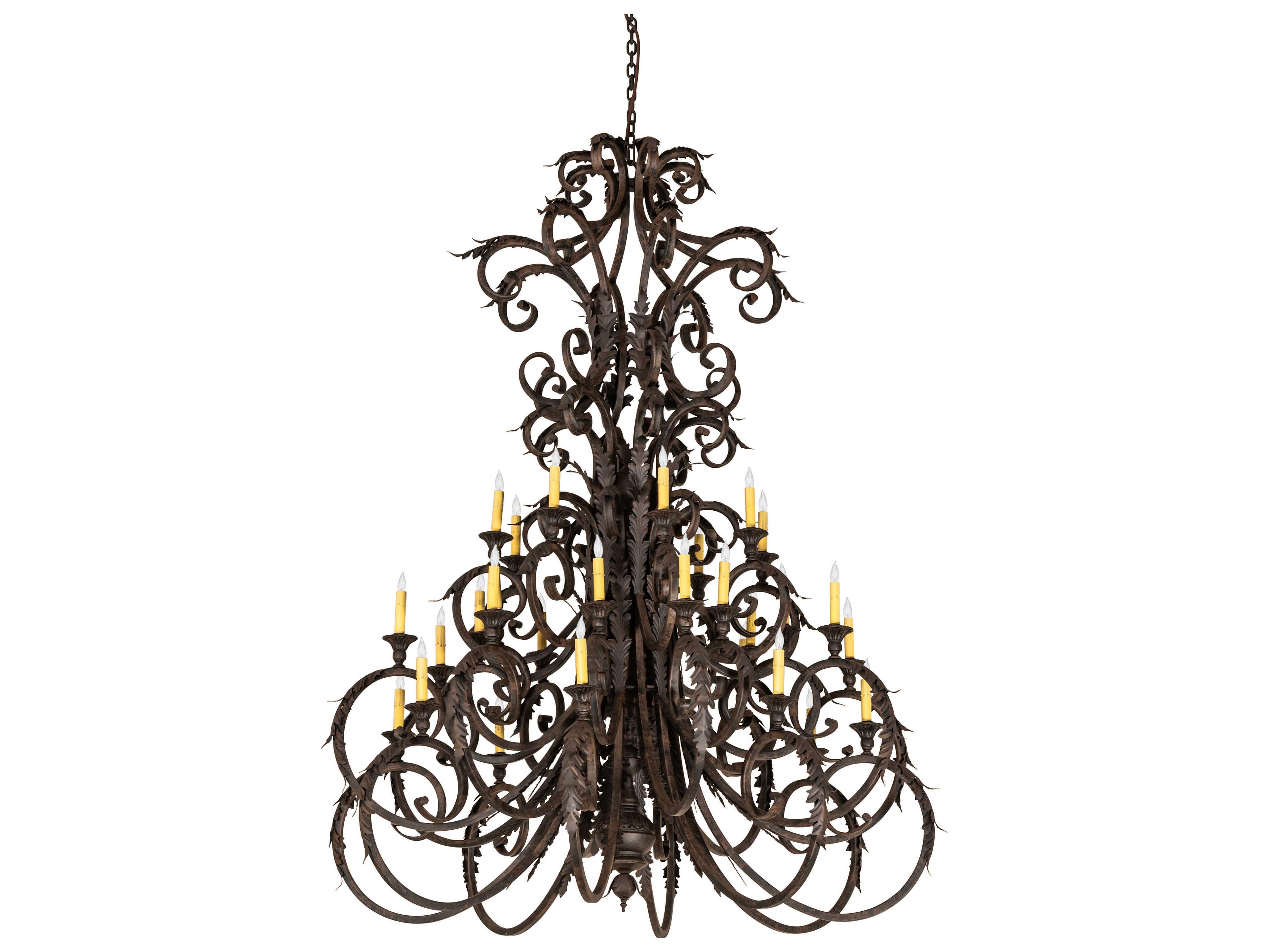 Meyda Serratina 32-Light Coffee Bean / Cajun Spice Chandelier