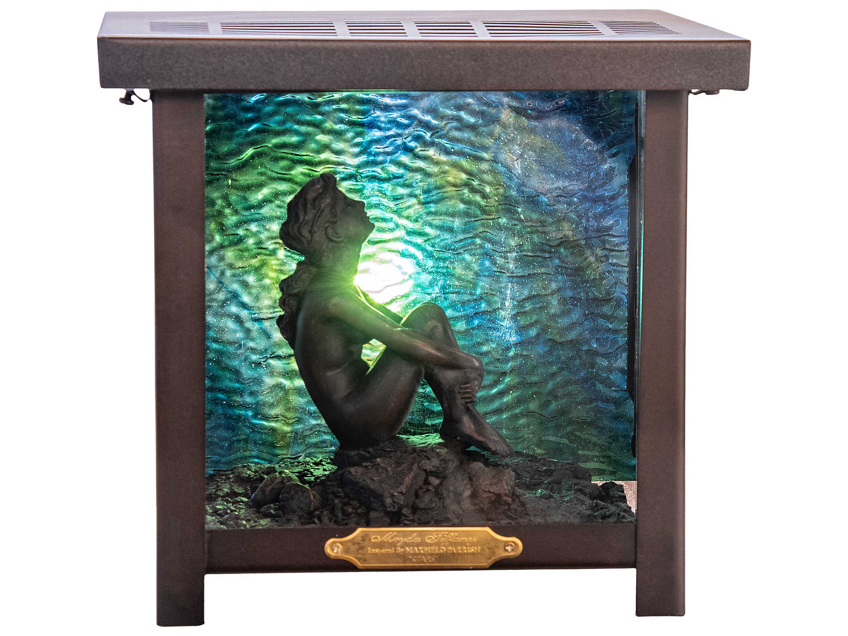 Meyda Maxfield Parrish Mahogany Bronze Table Lamp