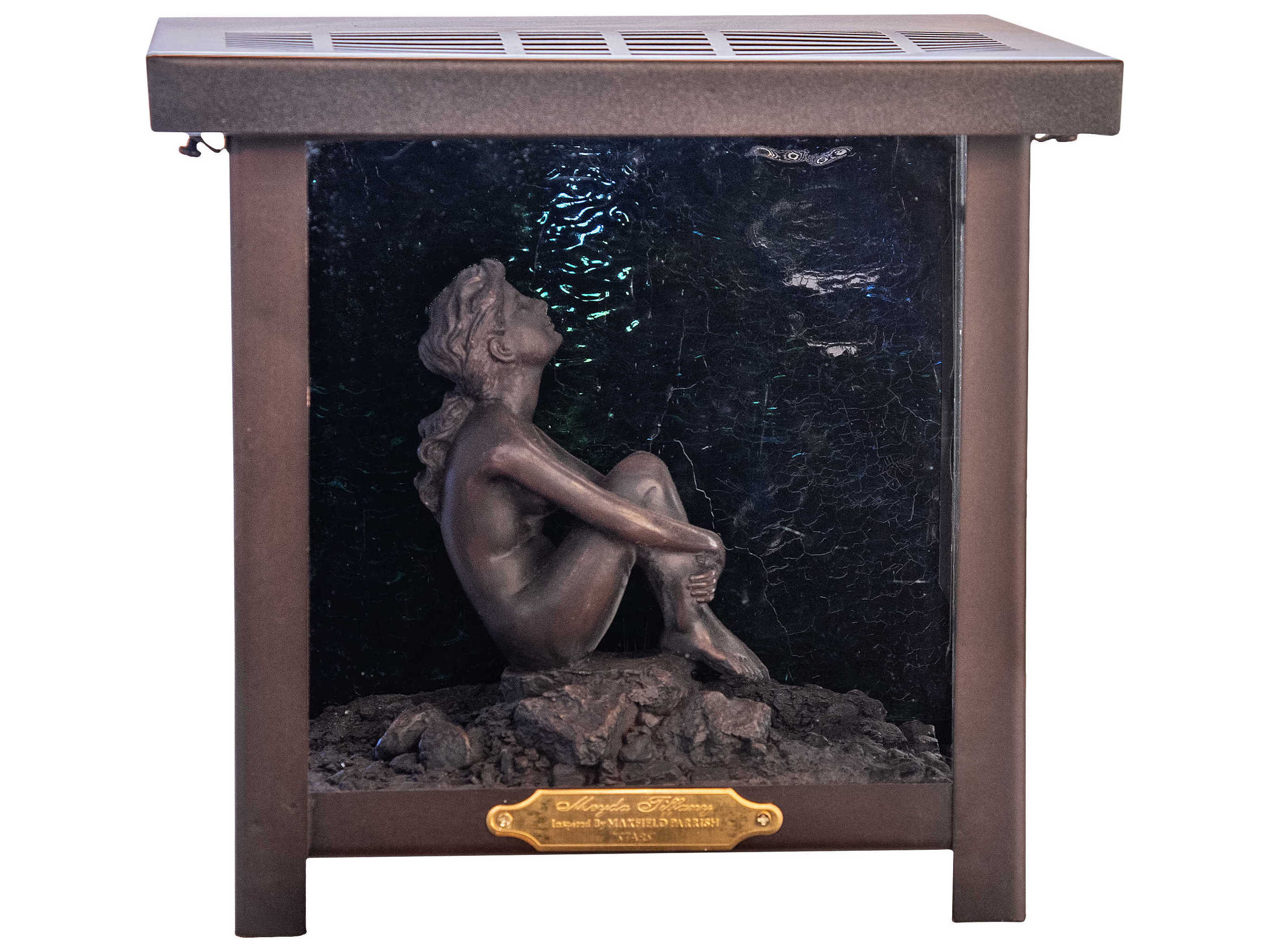 Meyda Maxfield Parrish Mahogany Bronze Table Lamp