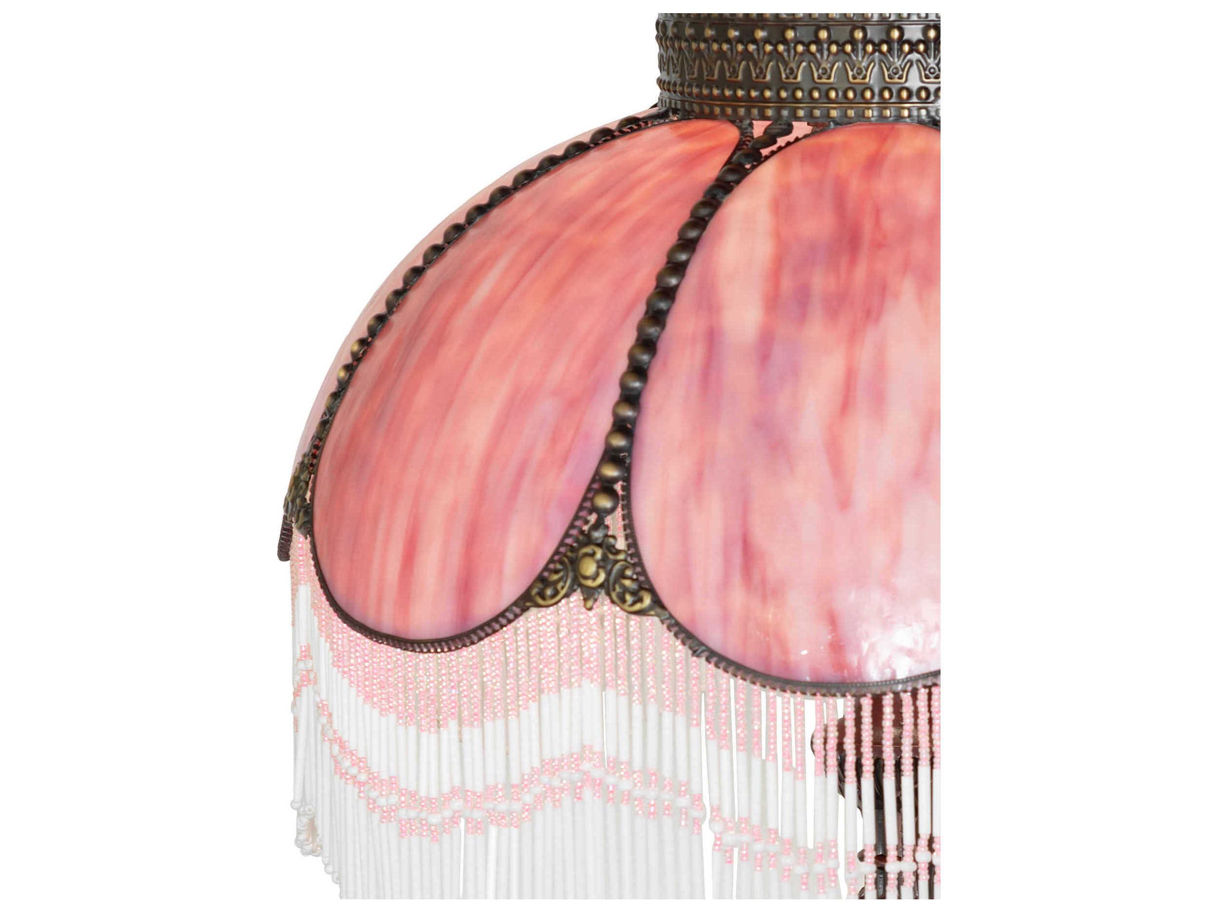 Meyda Anabelle Pink Art Glass Buffet Lamp