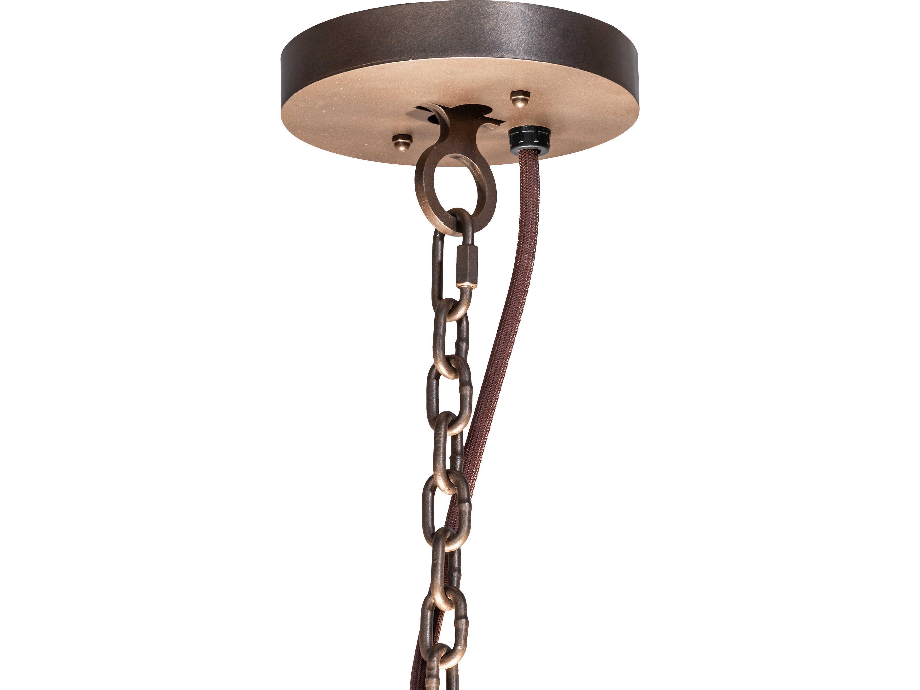 Meyda Costello 12-Light Tyler Bronze & Blackened Textured Copper Traditional Tiered Chandelier