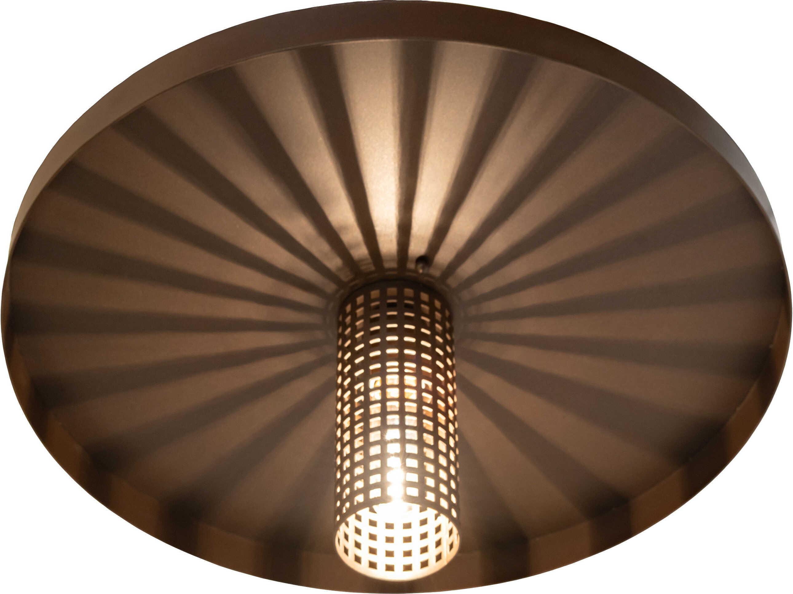 Meyda Alva Cap 1-Light Tyler Bronze Flush Mount