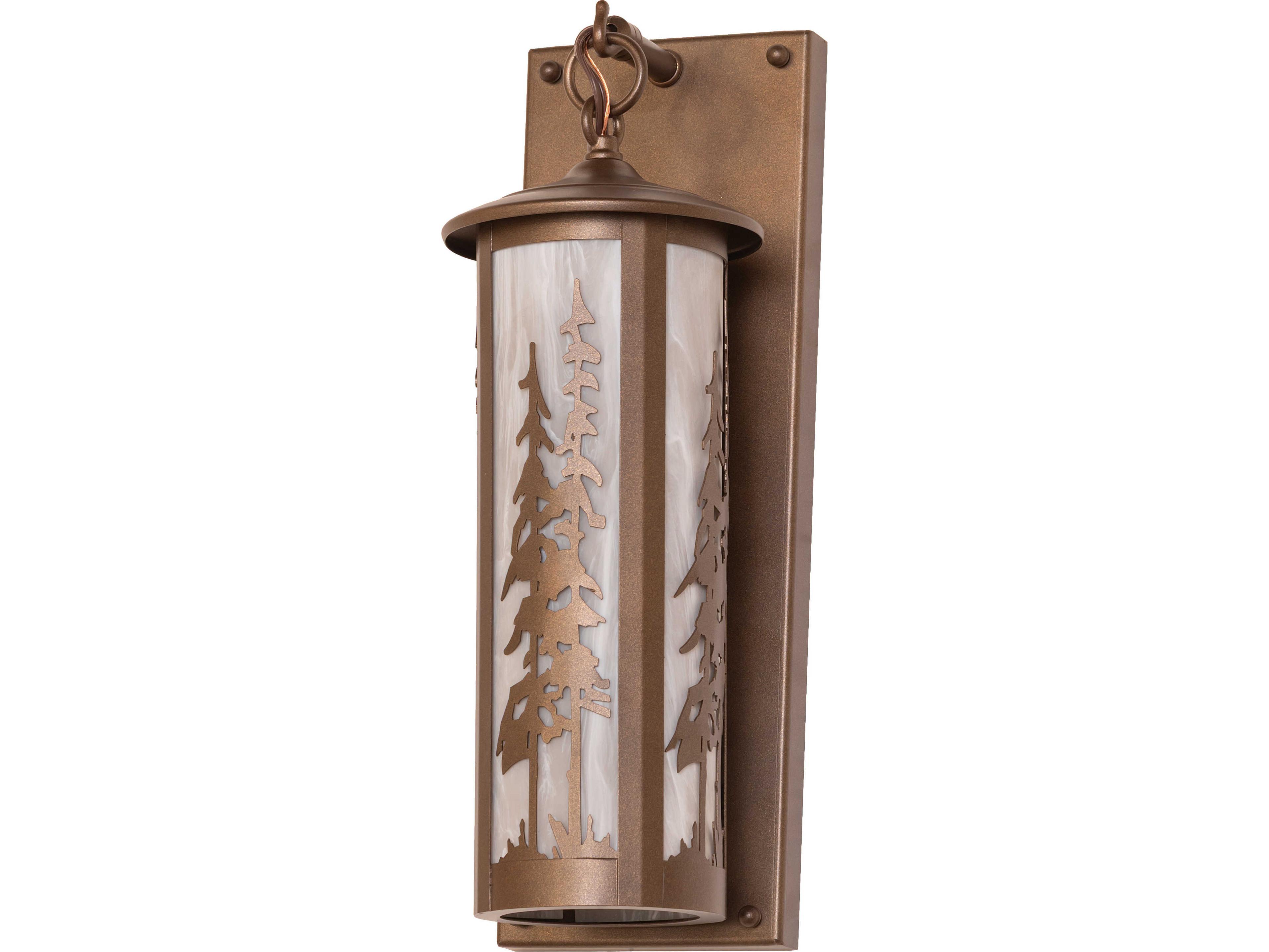Meyda Fulton 1-Light Whitestone Idalight Bronze Traditional Wall Sconce