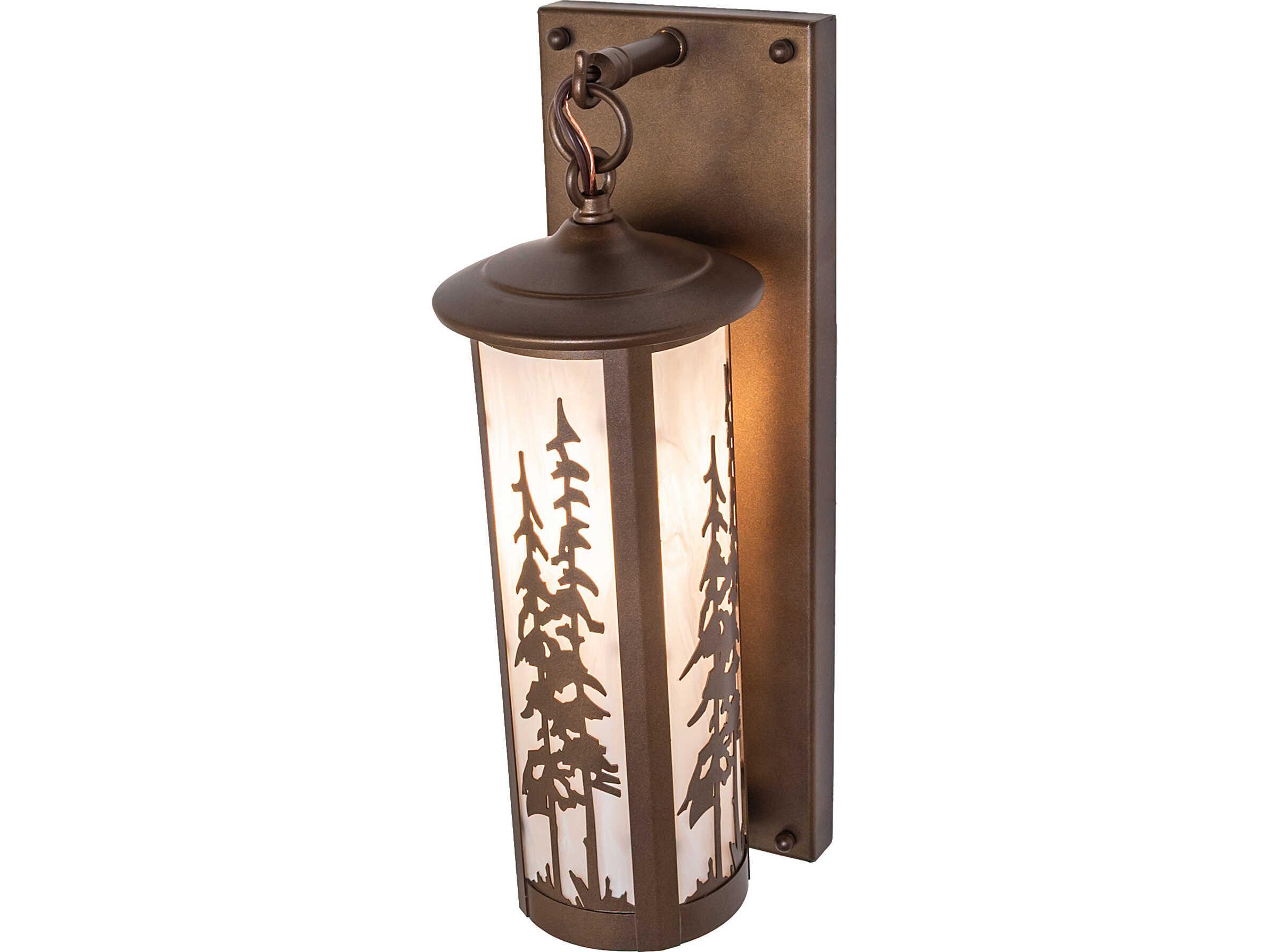 Meyda Fulton 1-Light Whitestone Idalight Bronze Traditional Wall Sconce
