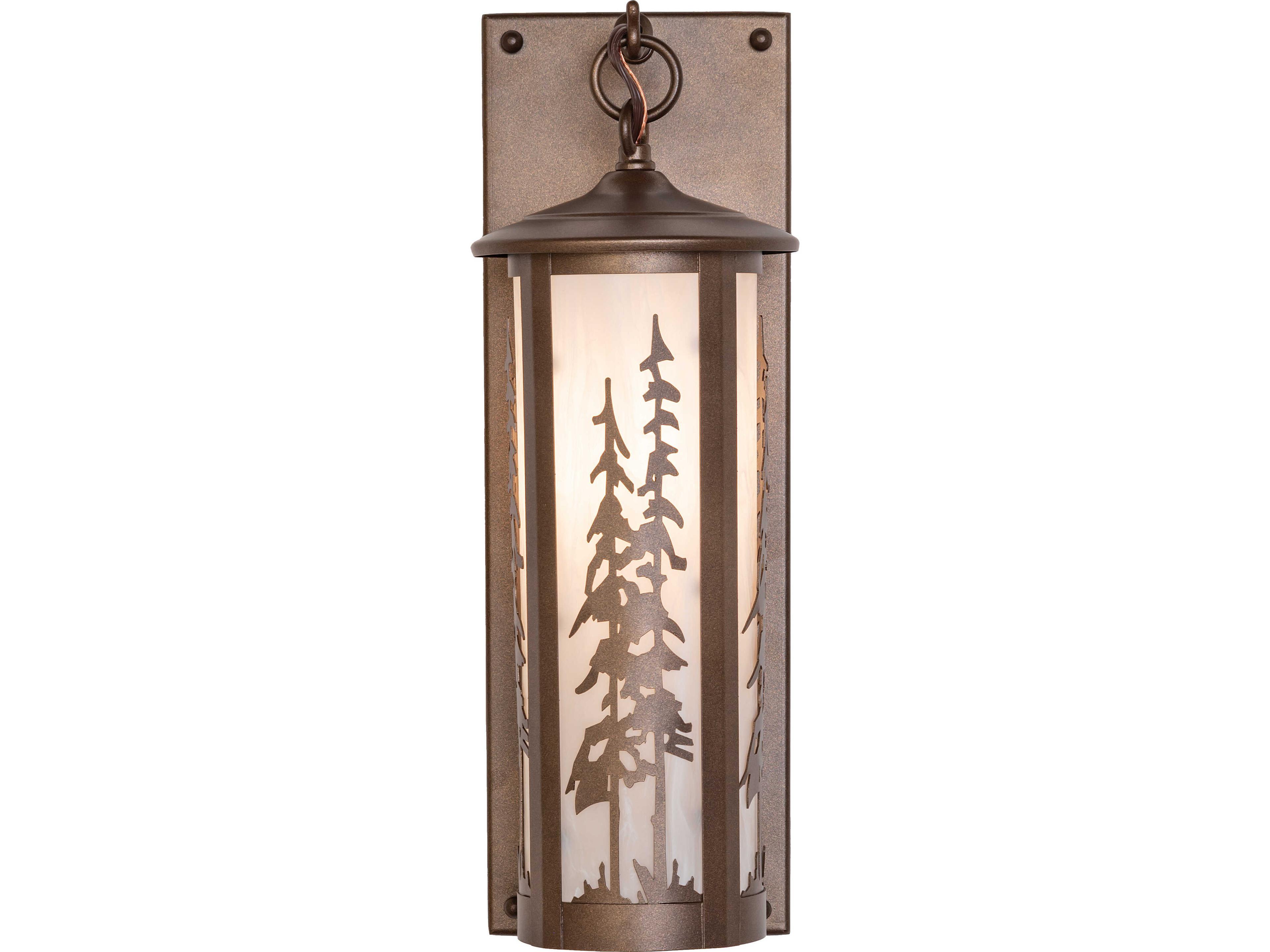 Meyda Fulton 1-Light Whitestone Idalight Bronze Traditional Wall Sconce