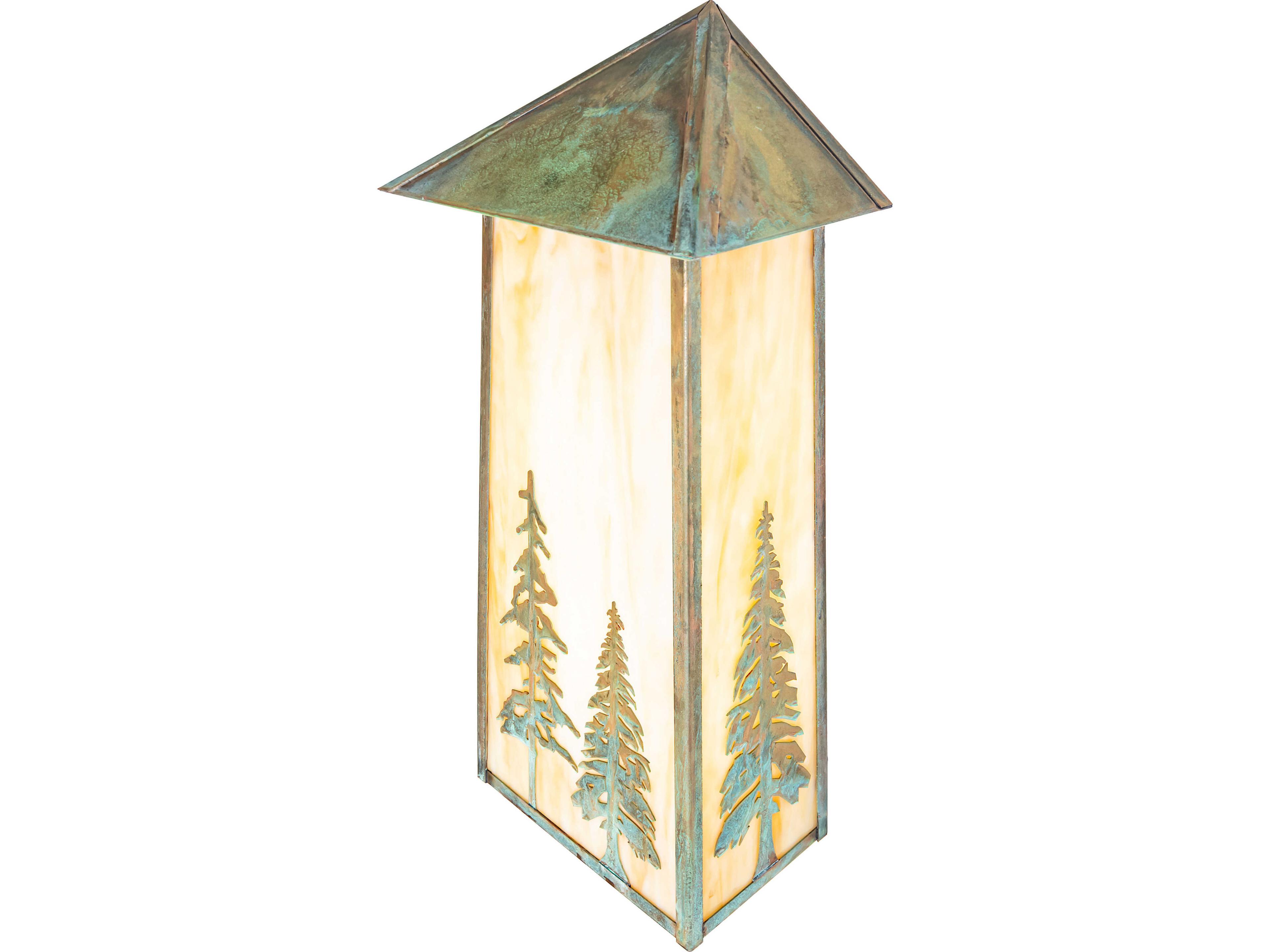 Meyda Stillwater 2-Light Beige Flemish Art Glass Green Traditional Wall Sconce