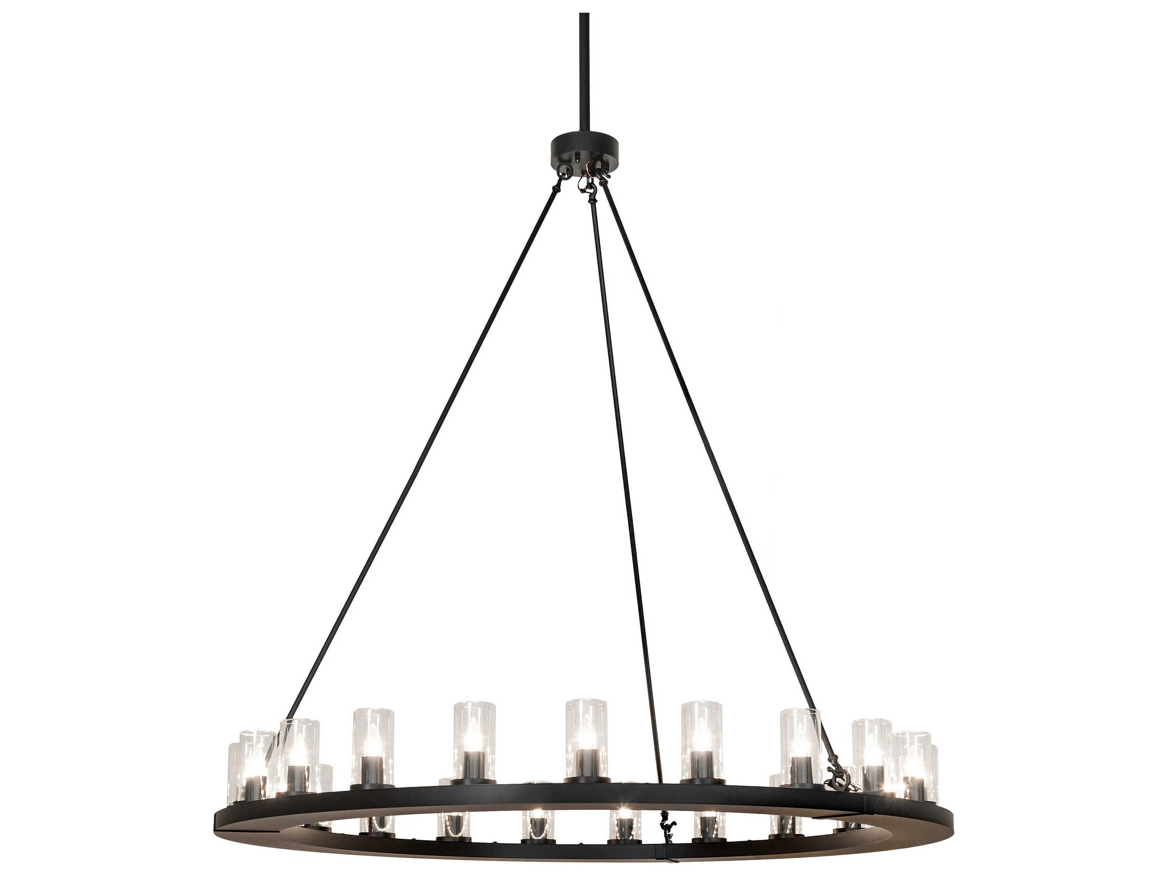 Meyda Loxley 21-Light Solar Black Chandelier