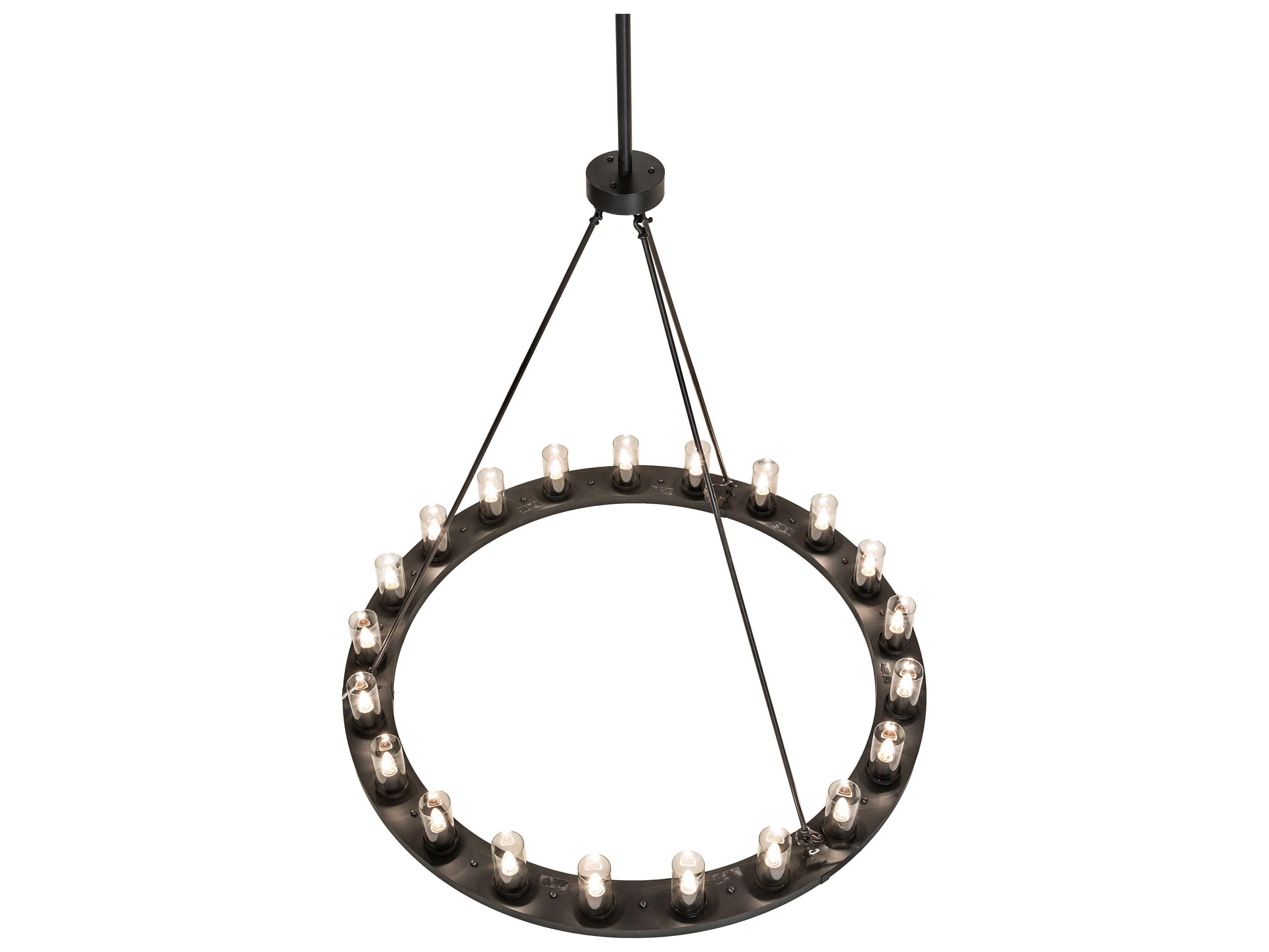 Meyda Loxley 21-Light Solar Black Chandelier