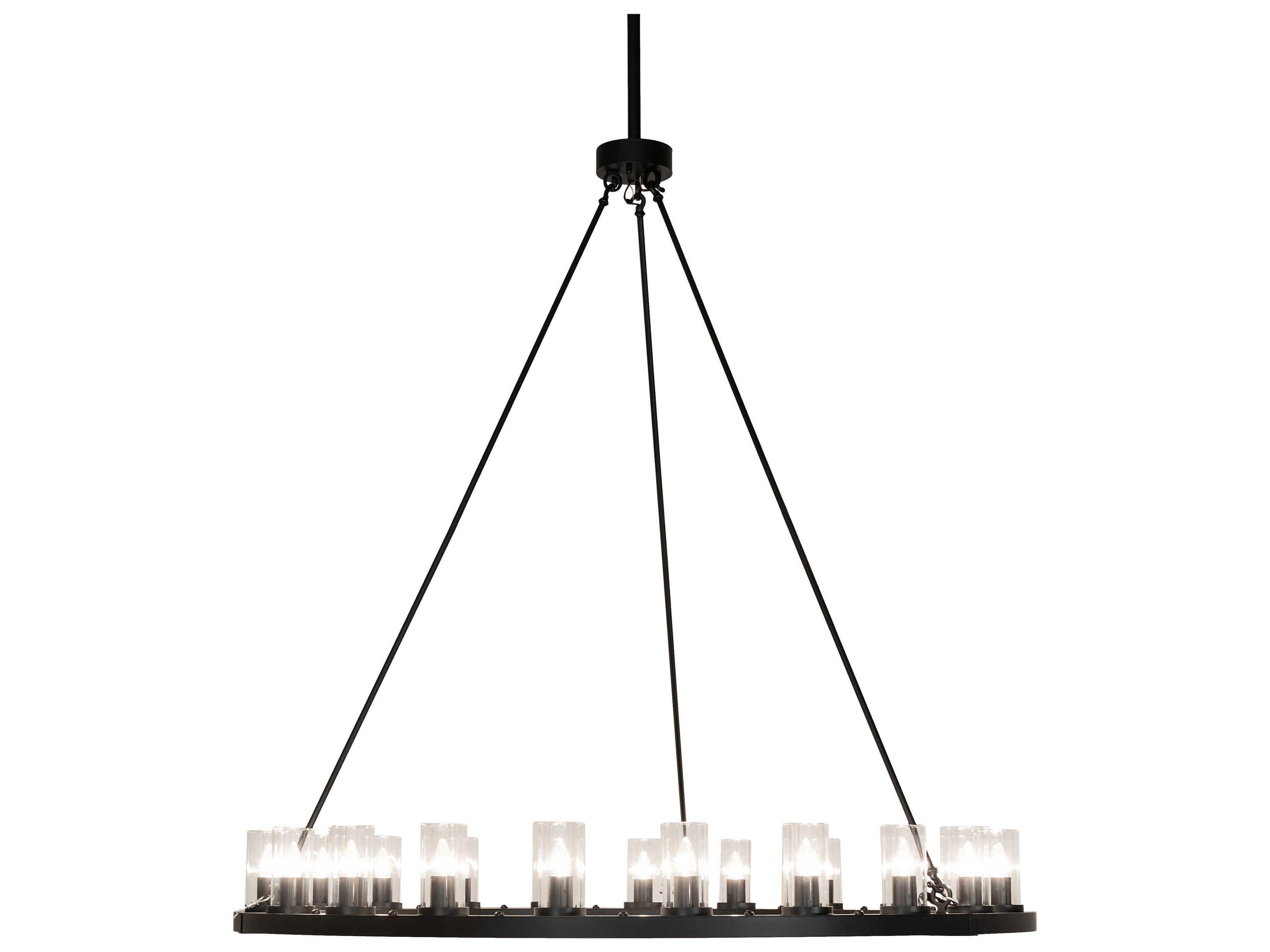 Meyda Loxley 21-Light Solar Black Chandelier