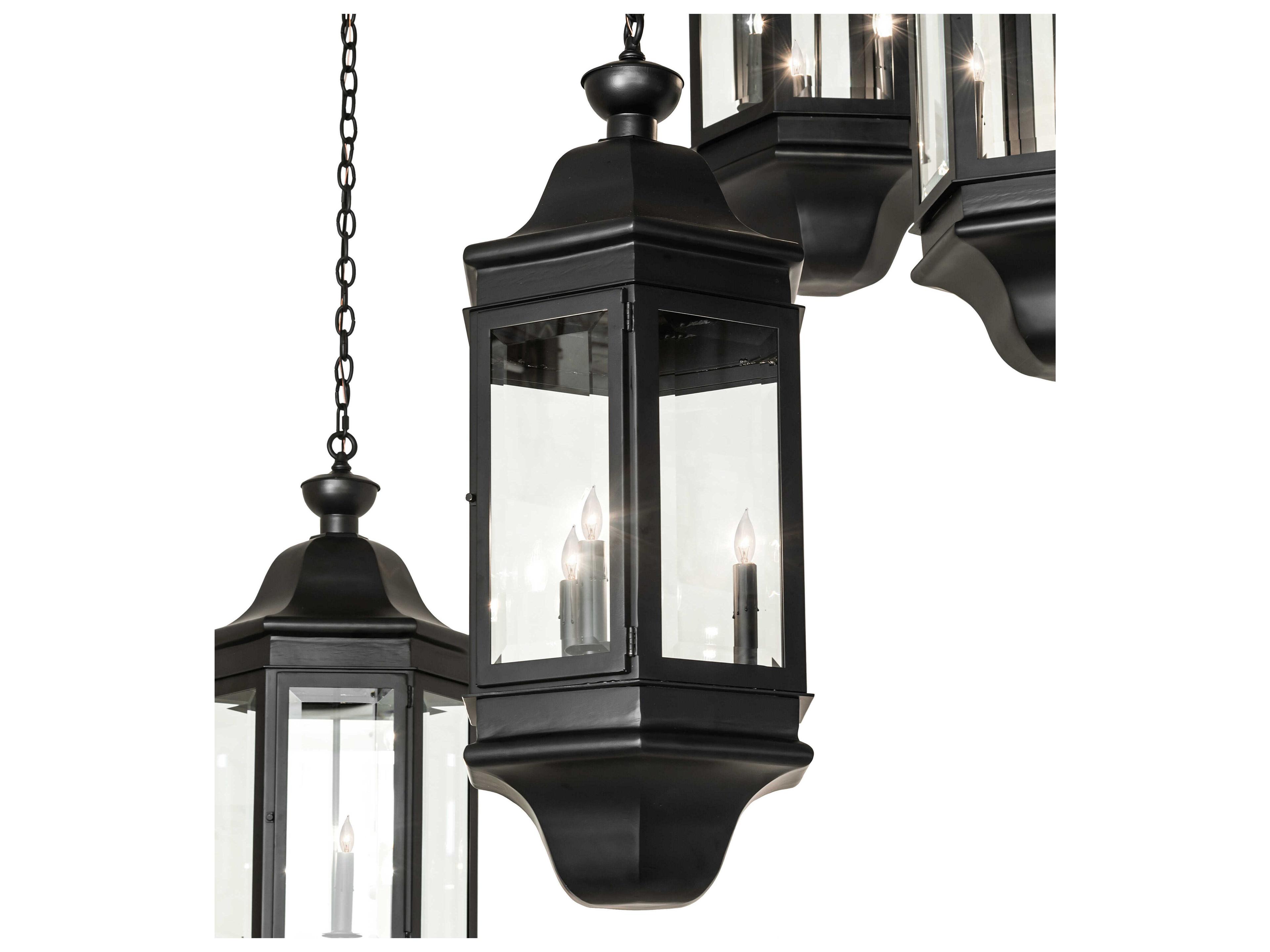Meyda Gascony 15-Light Solar Black Traditional Lantern Pendant