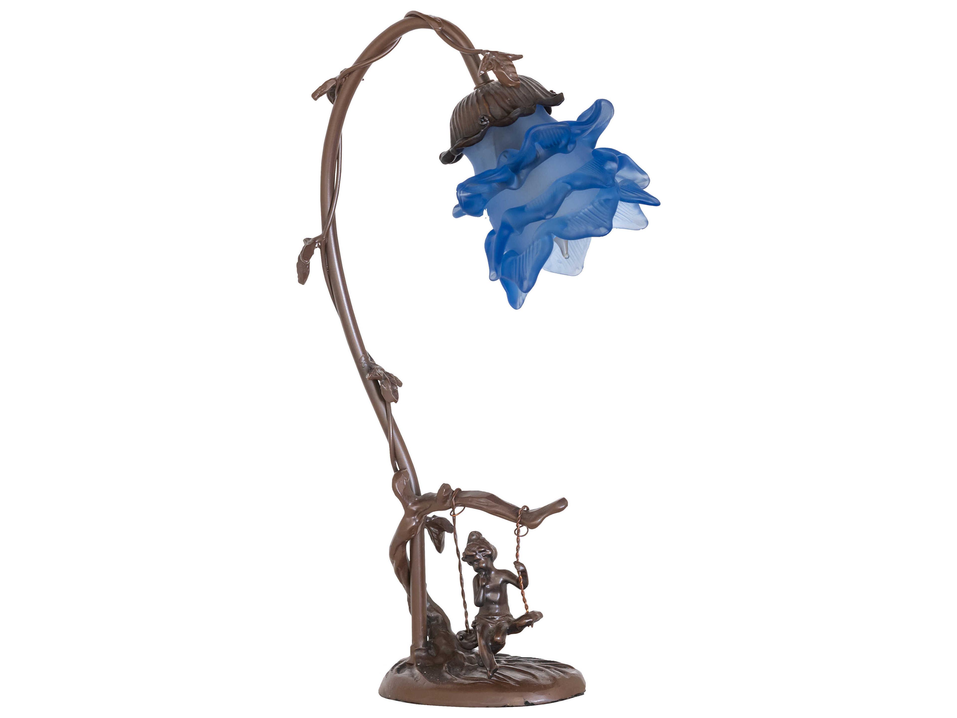 Meyda Cherub On Swing Bronze Table Lamp