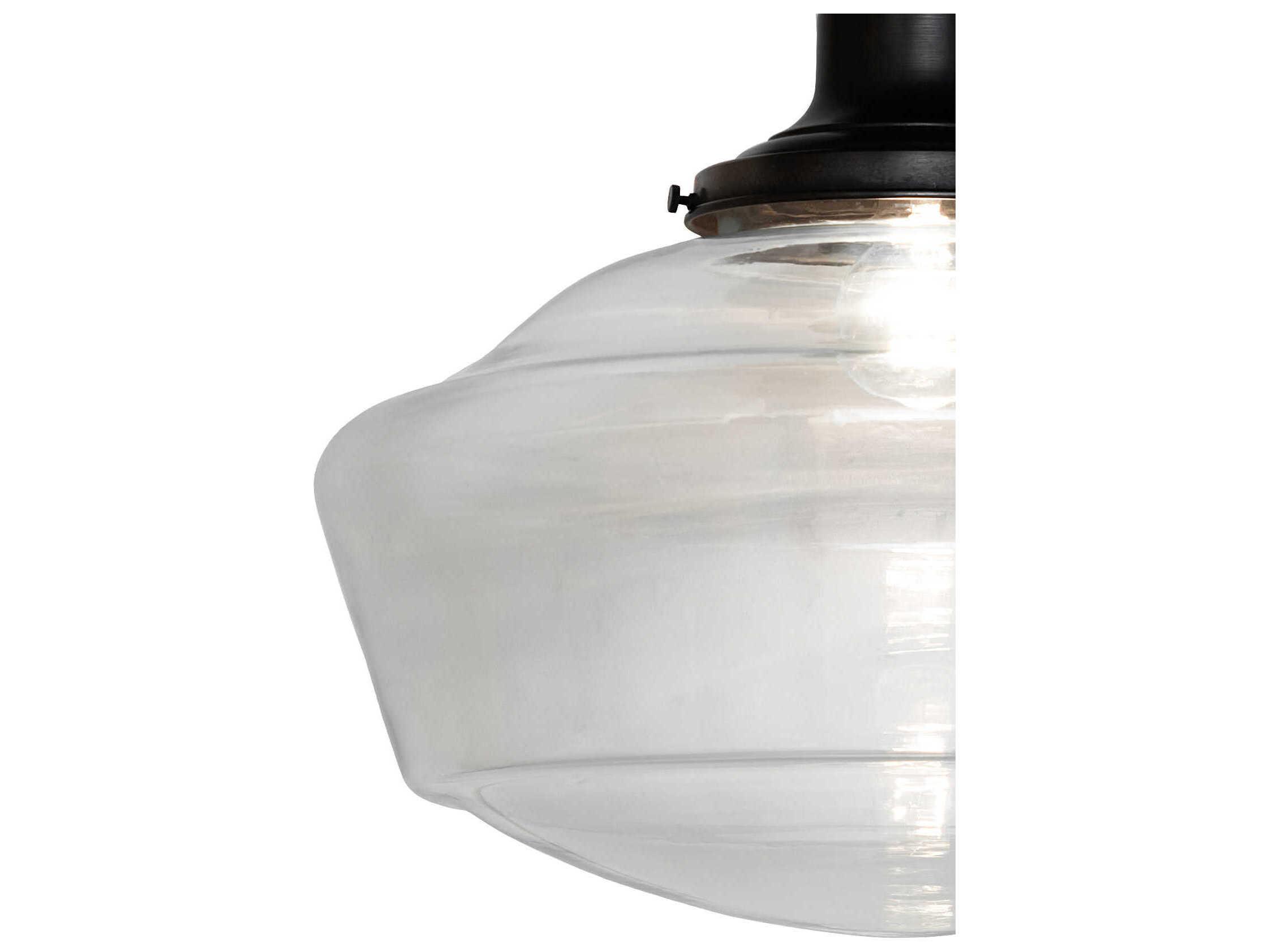 Meyda Revival 1-Light Craftsman Brown Semi Flush Mount