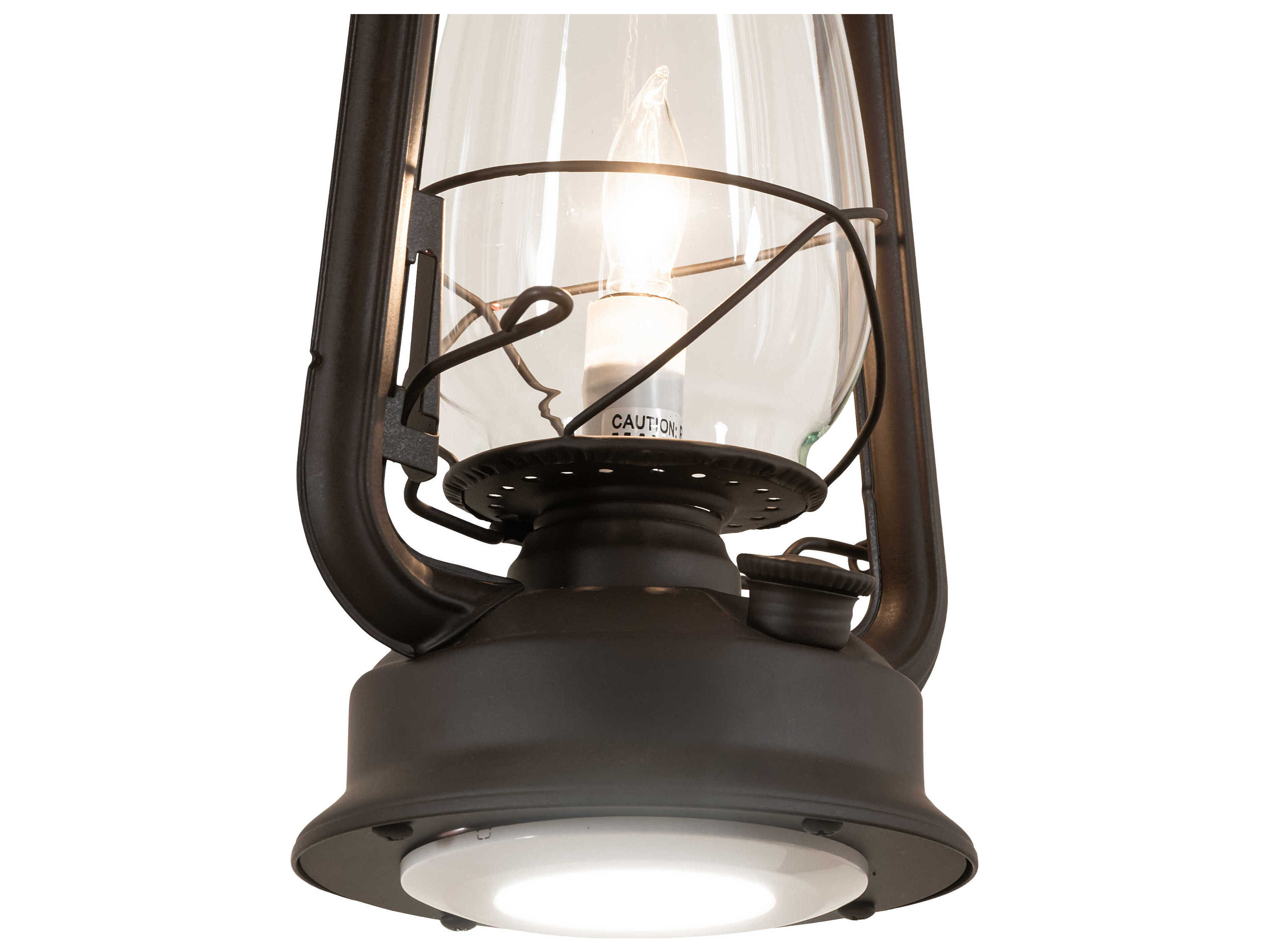 Meyda Miners Lantern 1-Light Oil Rubbed Bronze Mini Pendant