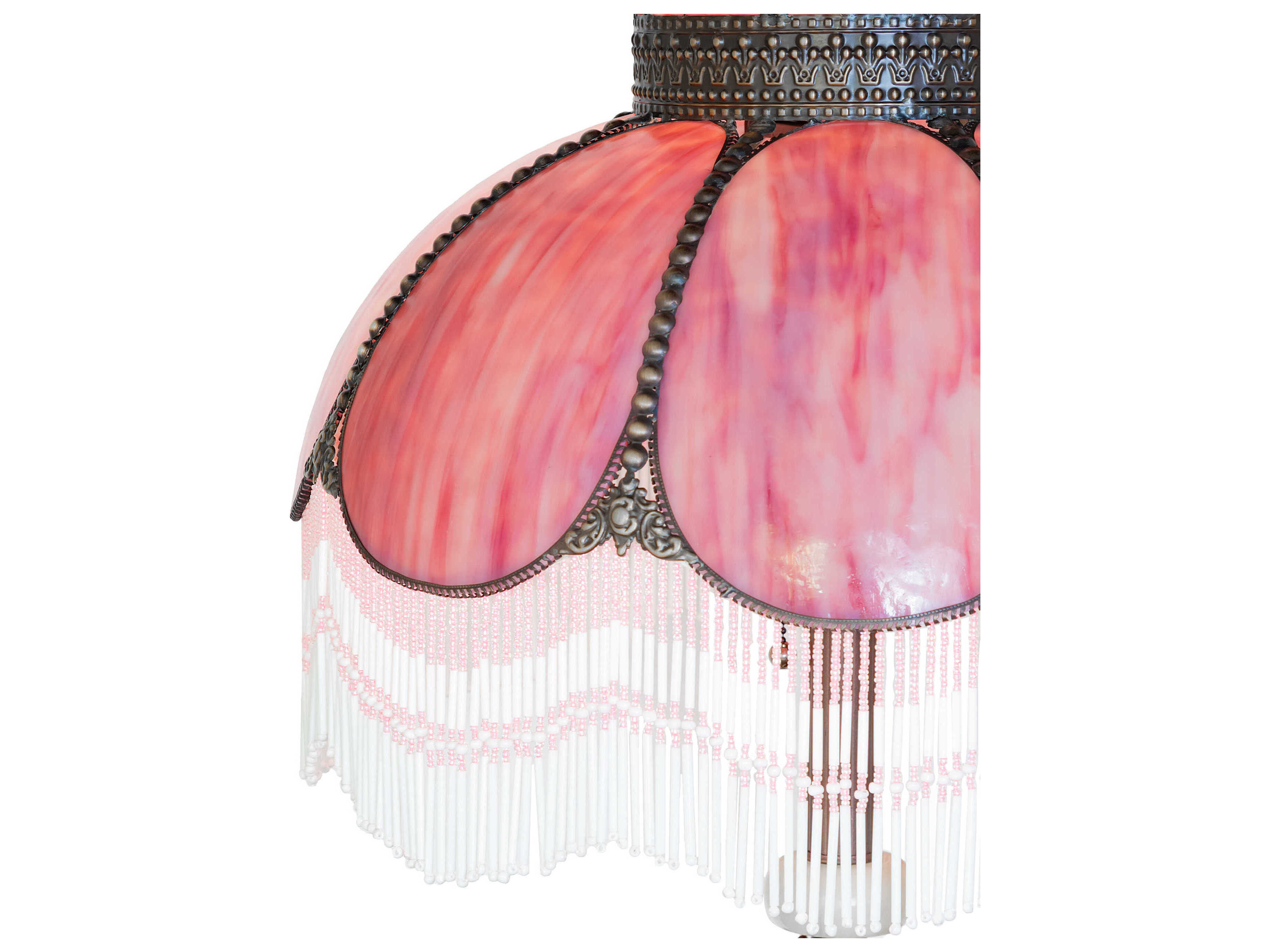 Meyda Anabelle Pink Art Glass Buffet Lamp