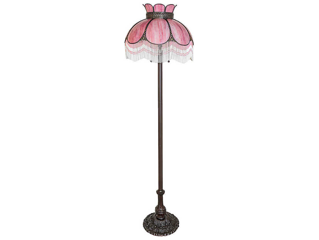Meyda Annabelle Pink Art Glass Floor Lamp