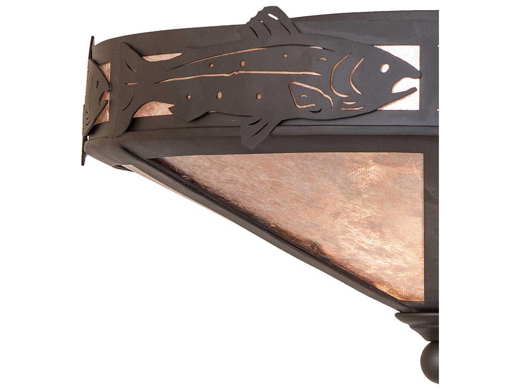 Meyda Rainbow Trout 2-Light Oil Rubbed Bronze Flush Mount