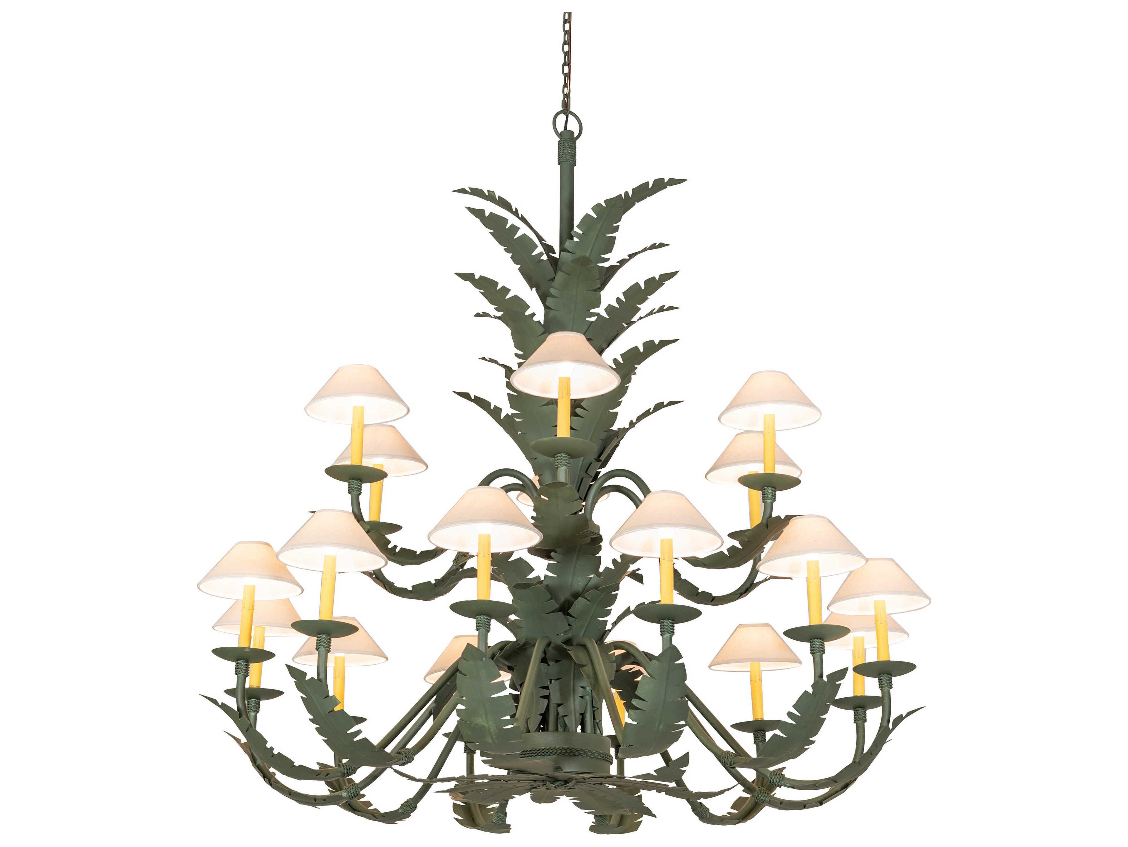 Meyda Tiki 18-Light Avocado Peel Chandelier