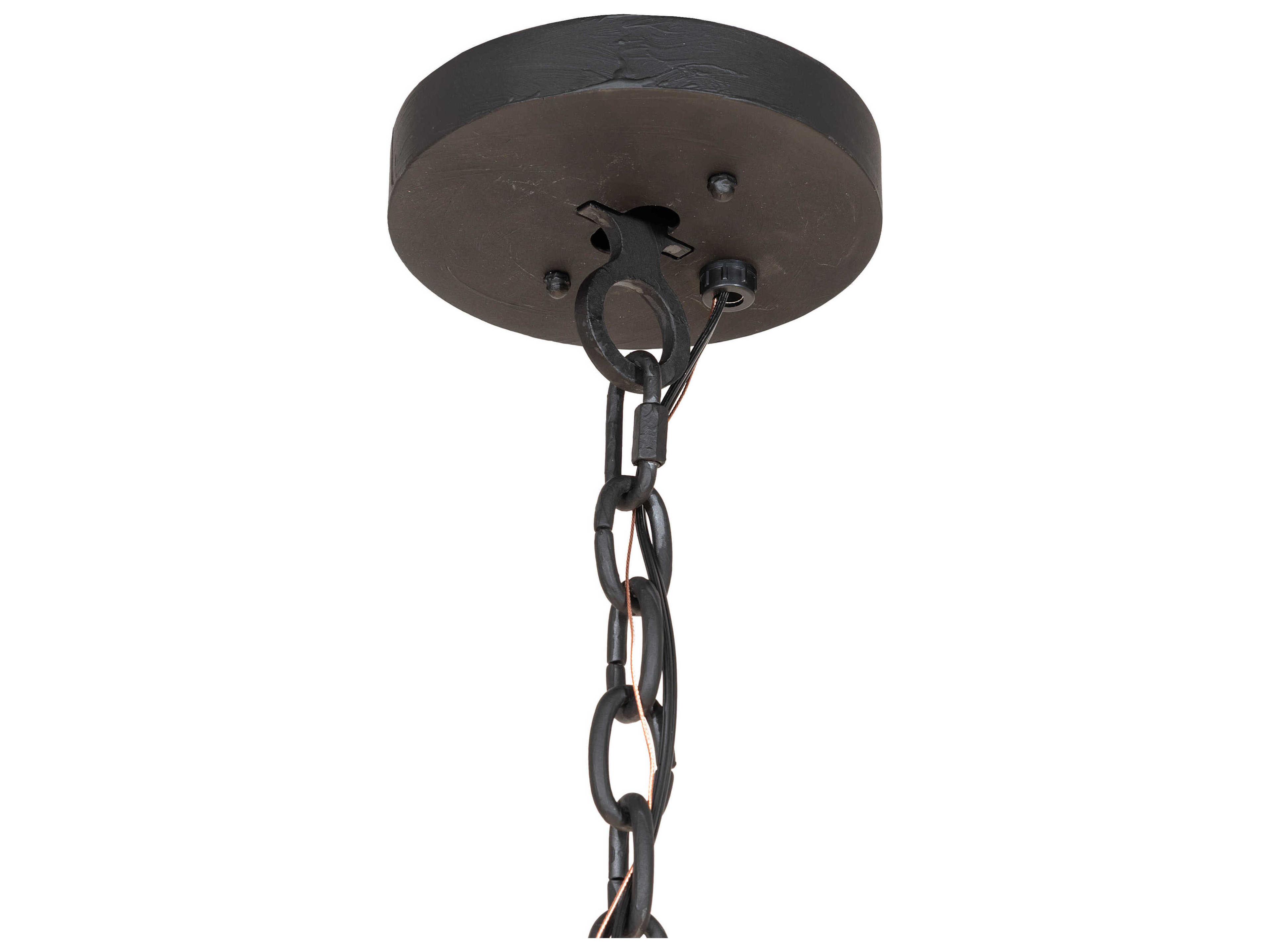 Meyda Barrel Stave Madera 8-Light Costello Black Charred Wood Chandelier