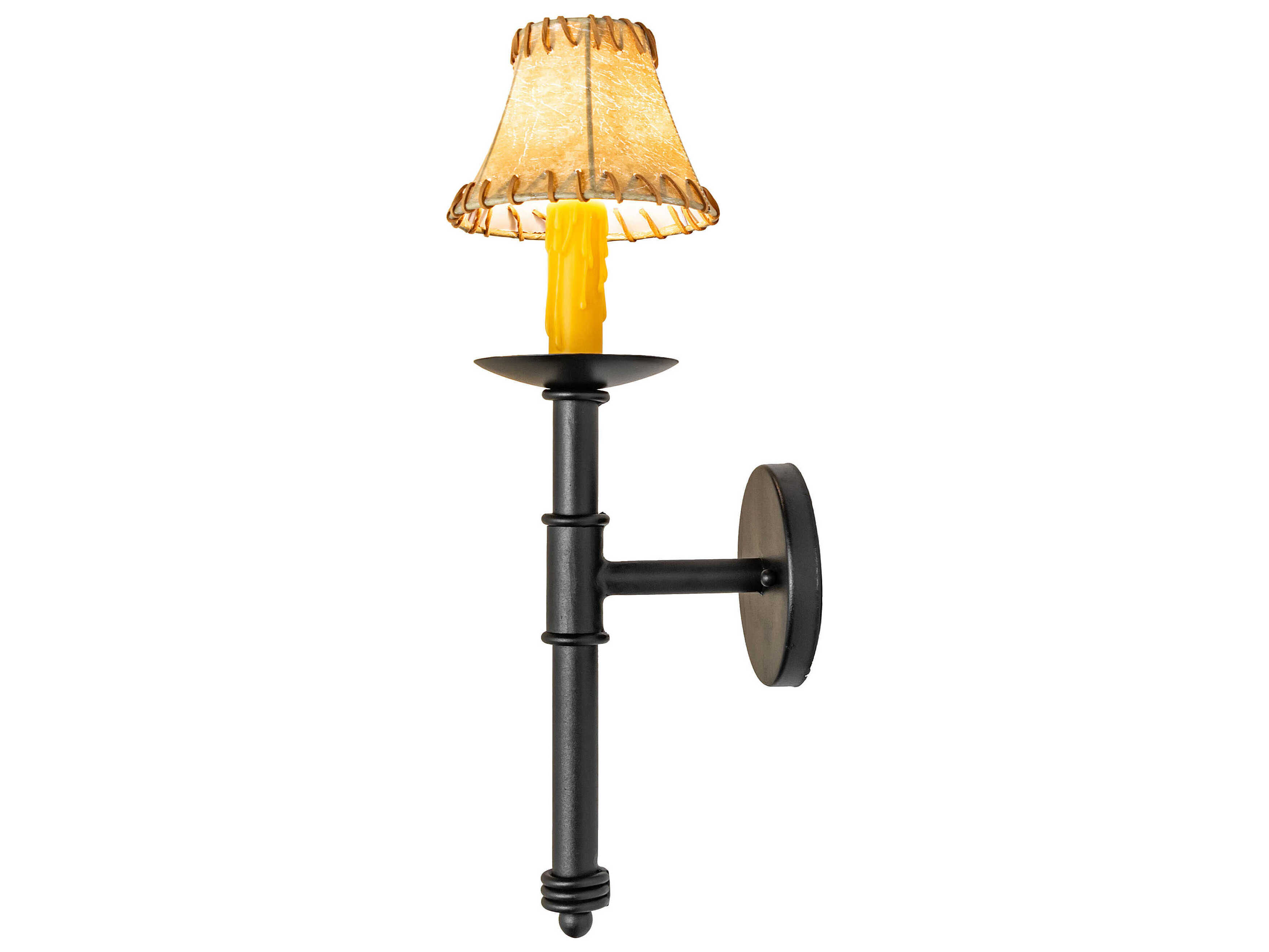 Meyda Amada 1-Light Textured Black Traditional Wall Sconce