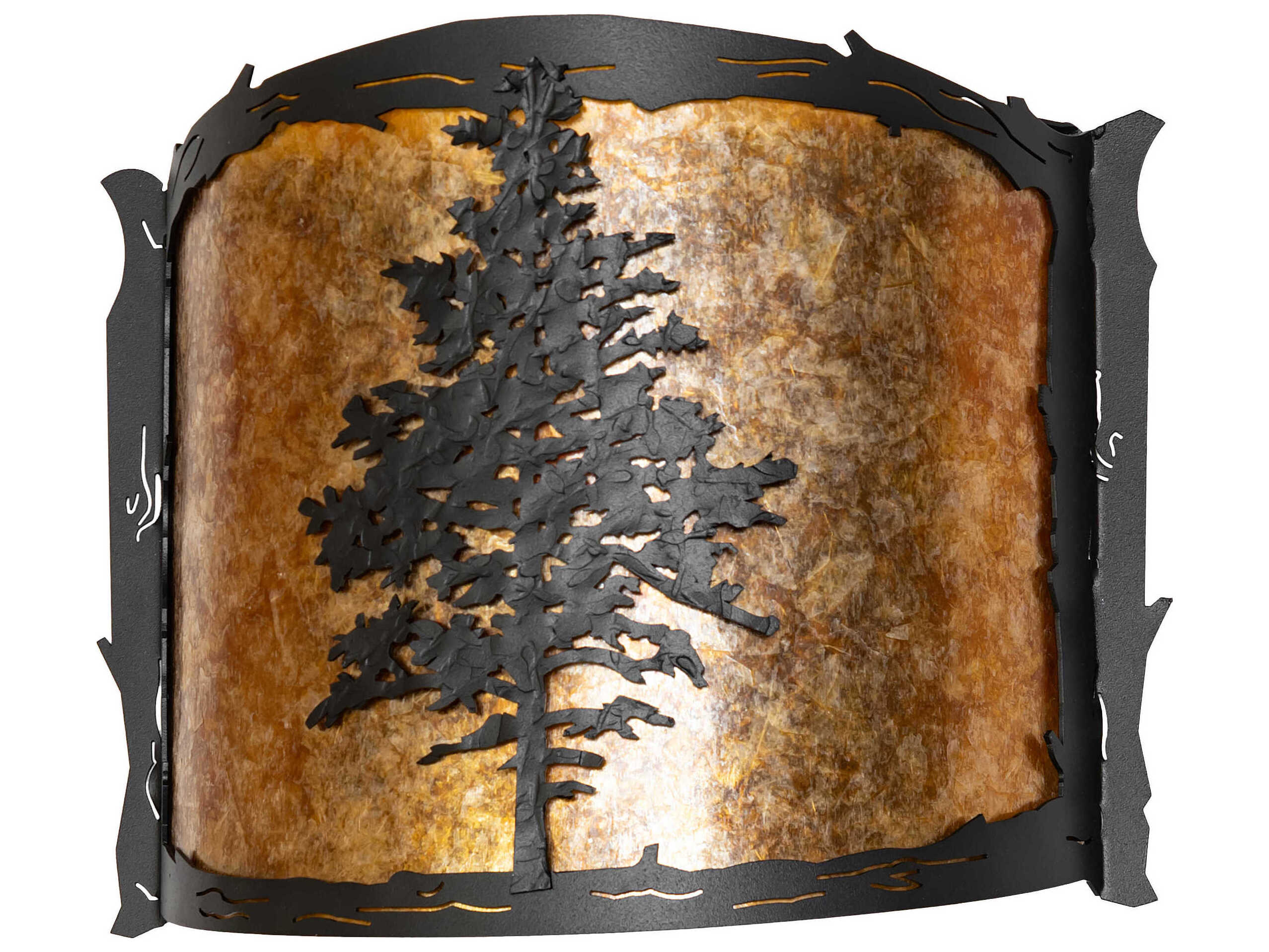 Meyda Tamarack 1-Light Textured Black Wall Sconce