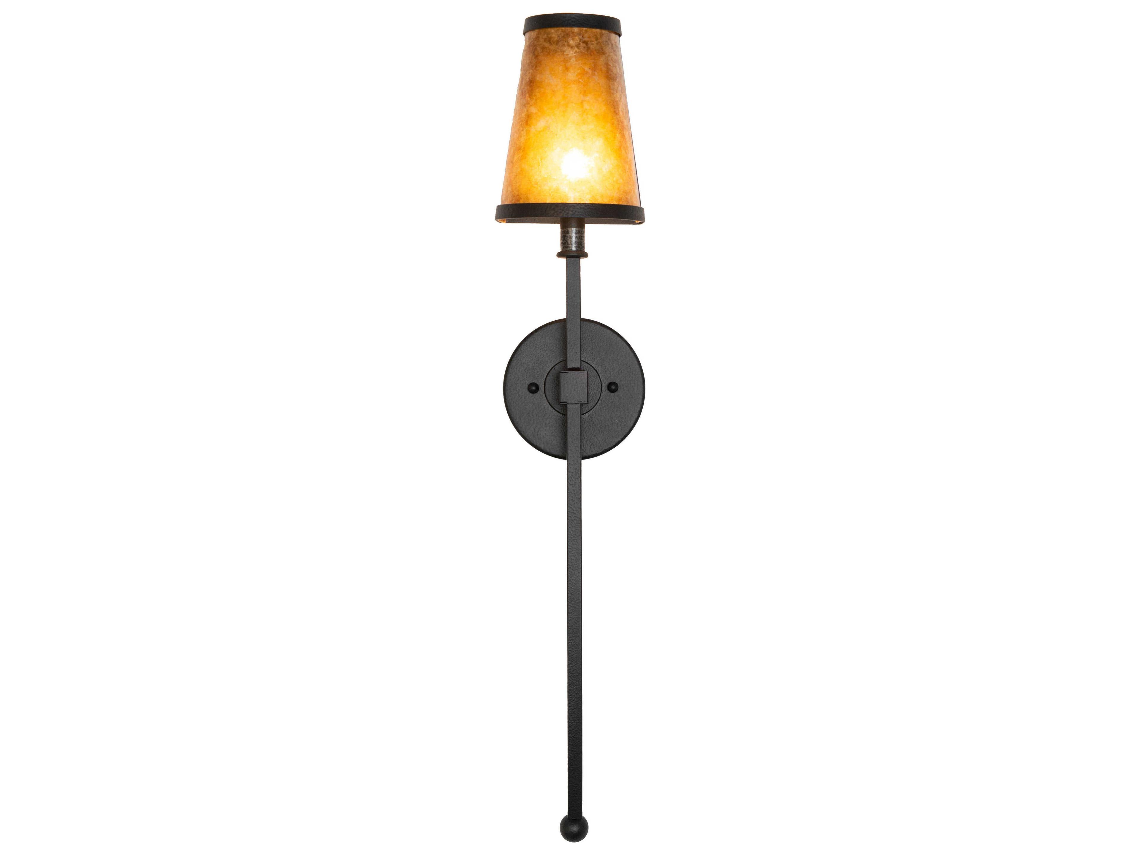 Meyda Verheven 1-Light Black Satin Wrought Iron Traditional Wall Sconce