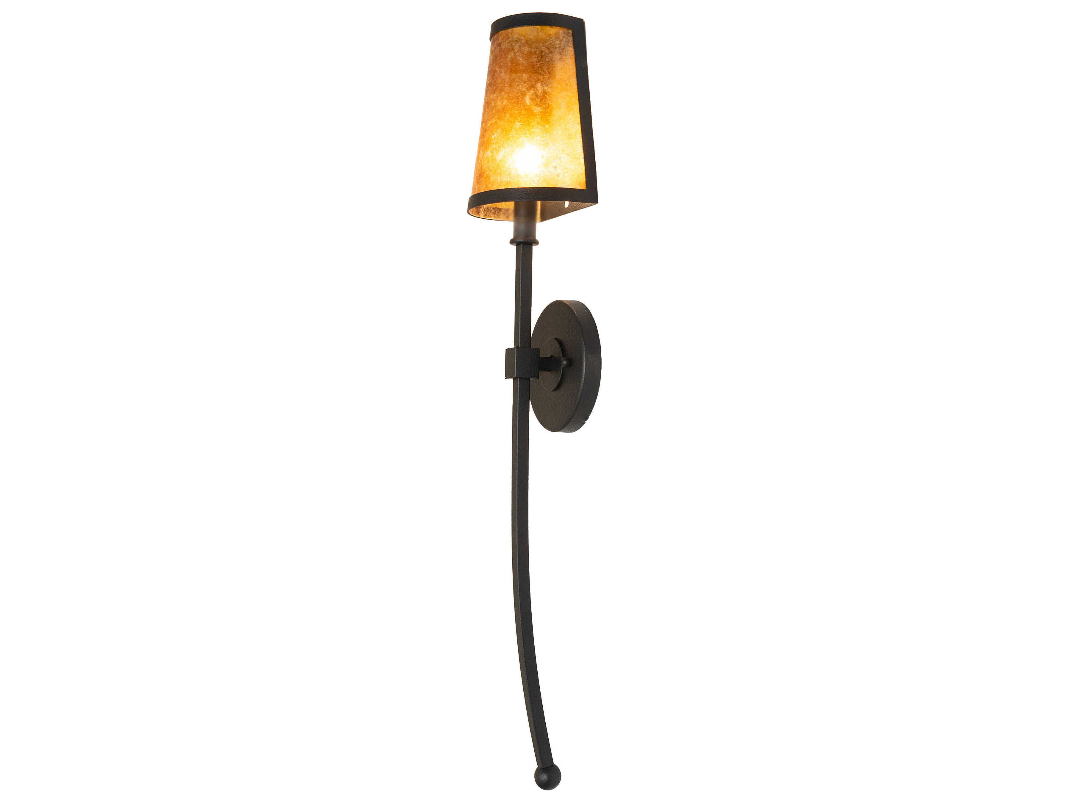 Meyda Verheven 1-Light Black Satin Wrought Iron Traditional Wall Sconce