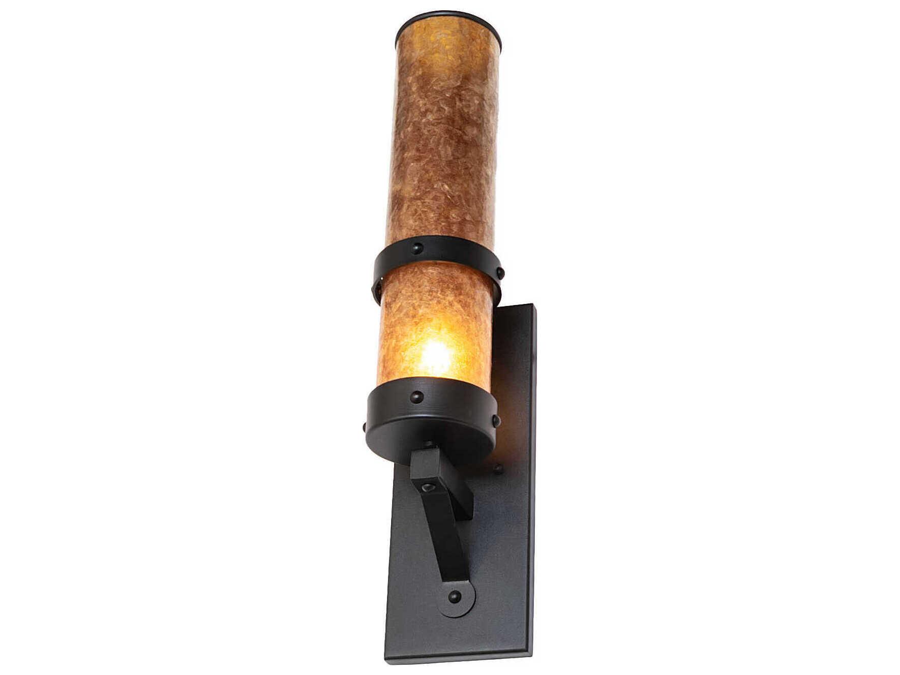 Meyda Parker 1-Light Textured Black Wall Sconce