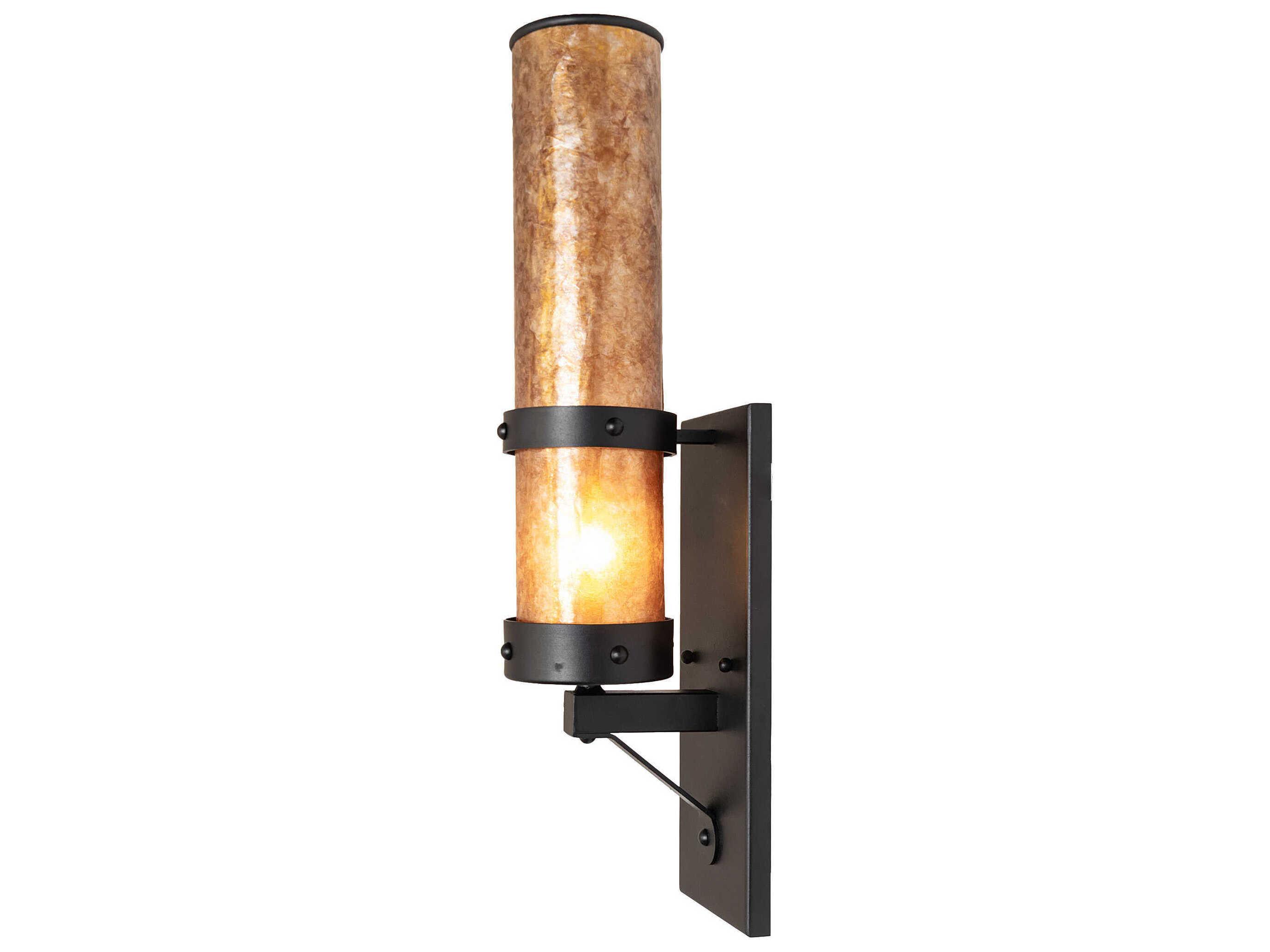 Meyda Parker 1-Light Textured Black Wall Sconce
