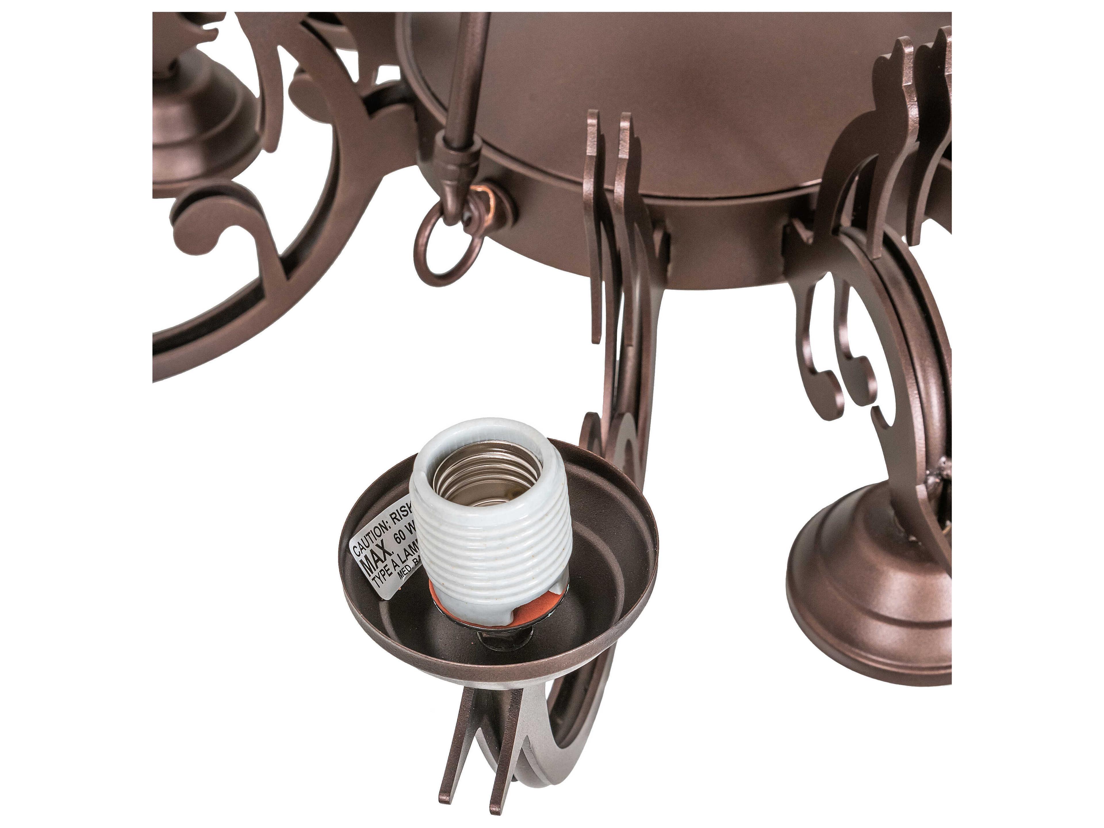 Meyda Mahogany Bronze 9-Light Mahogany Bronze Chandelier