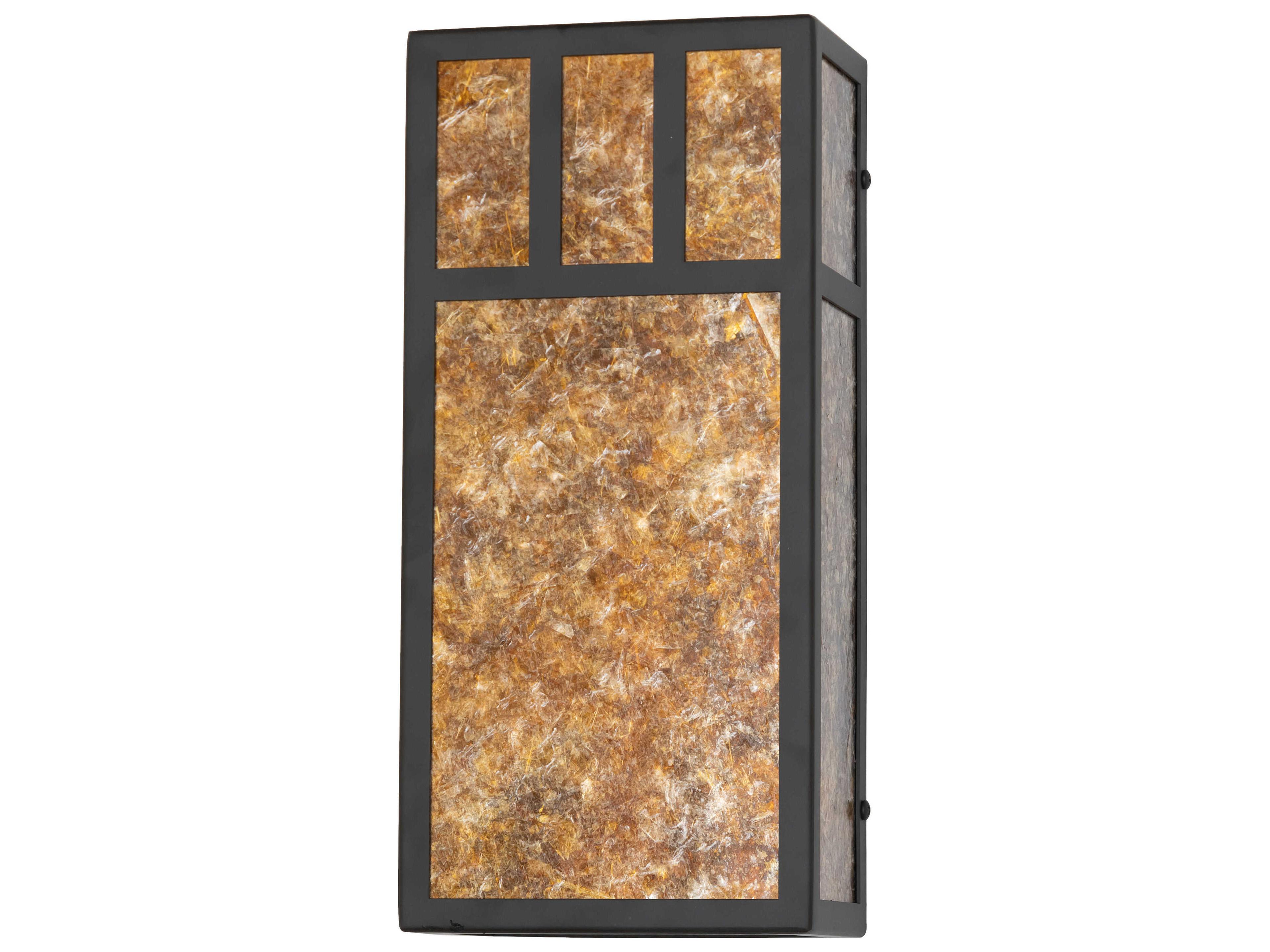 Meyda Hyde Park 3-Light Craftsman Brown Wall Sconce