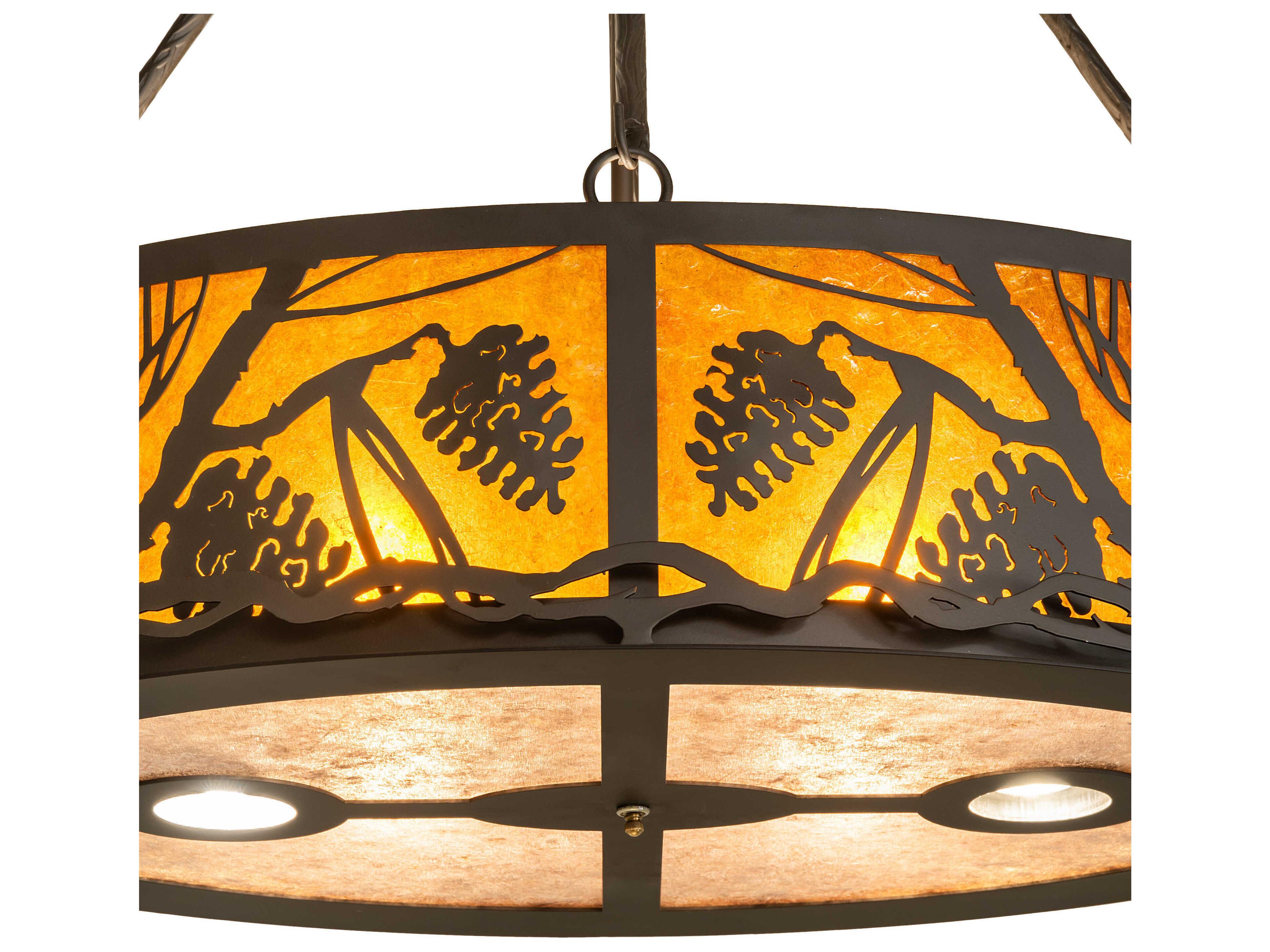 Meyda Pinecone 6-Light Oil Rubbed Bronze Pendant