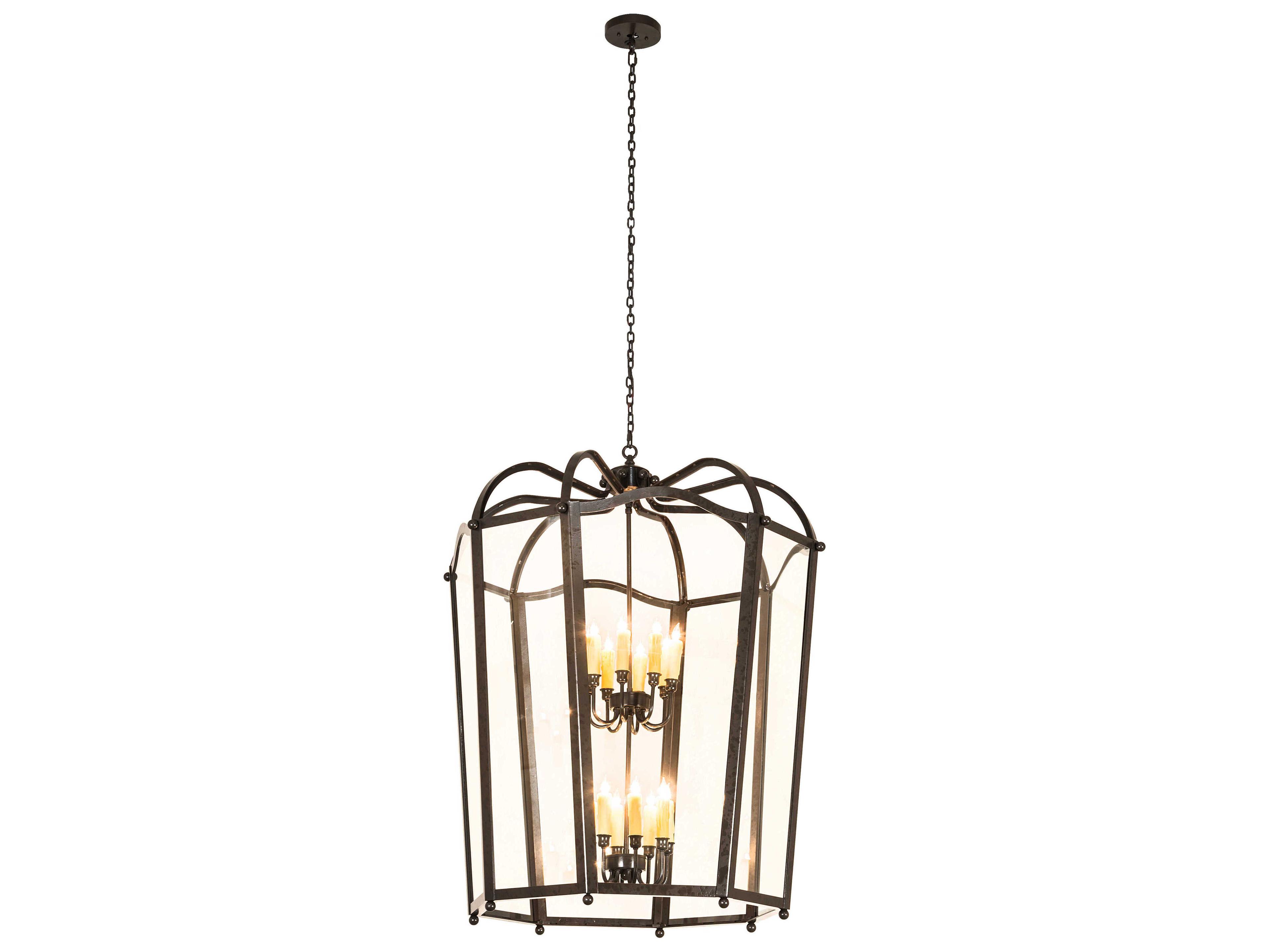 Meyda Citadel 16-Light Bronze / Textured Black Pendant