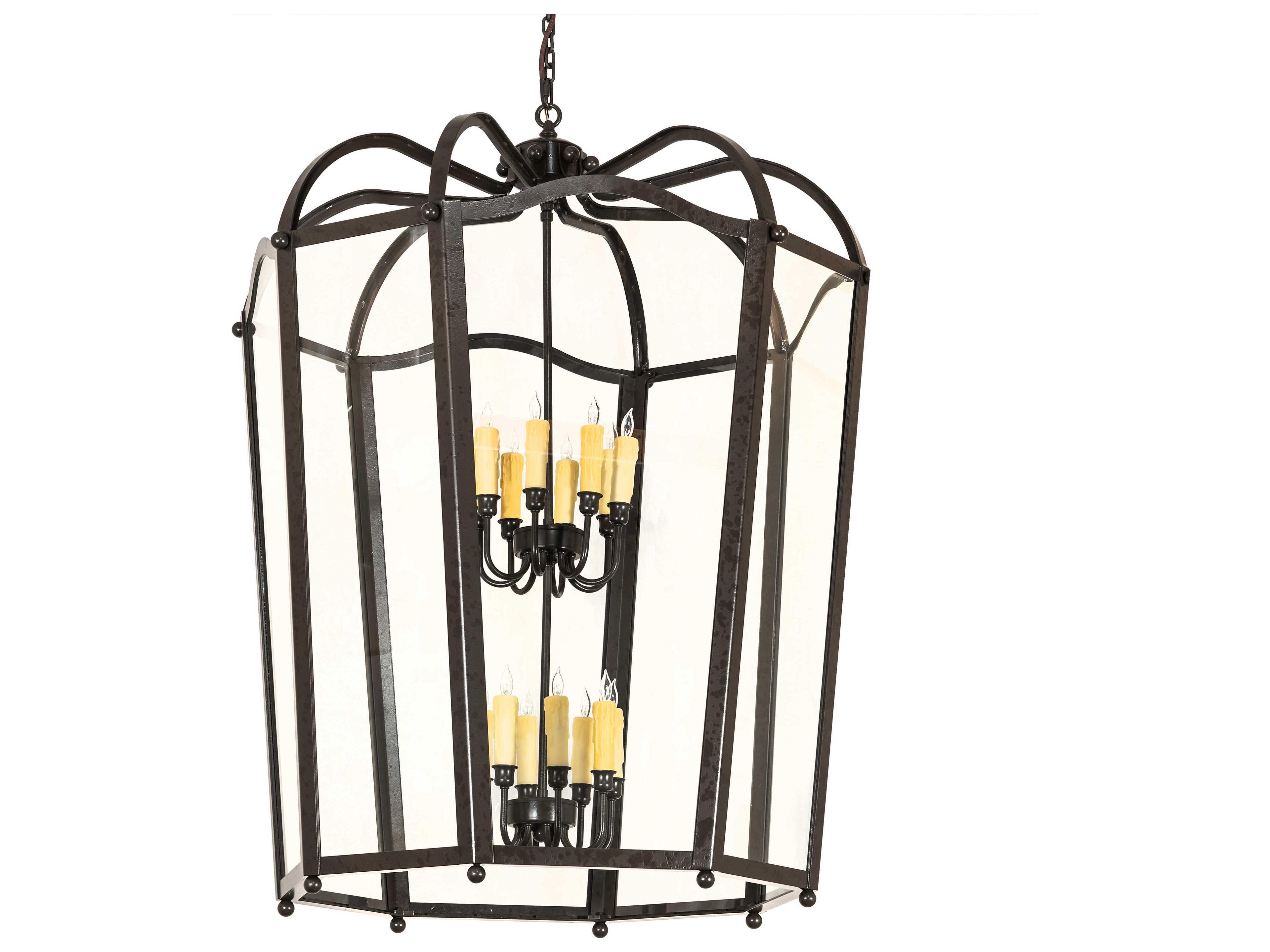 Meyda Citadel 16-Light Bronze / Textured Black Pendant
