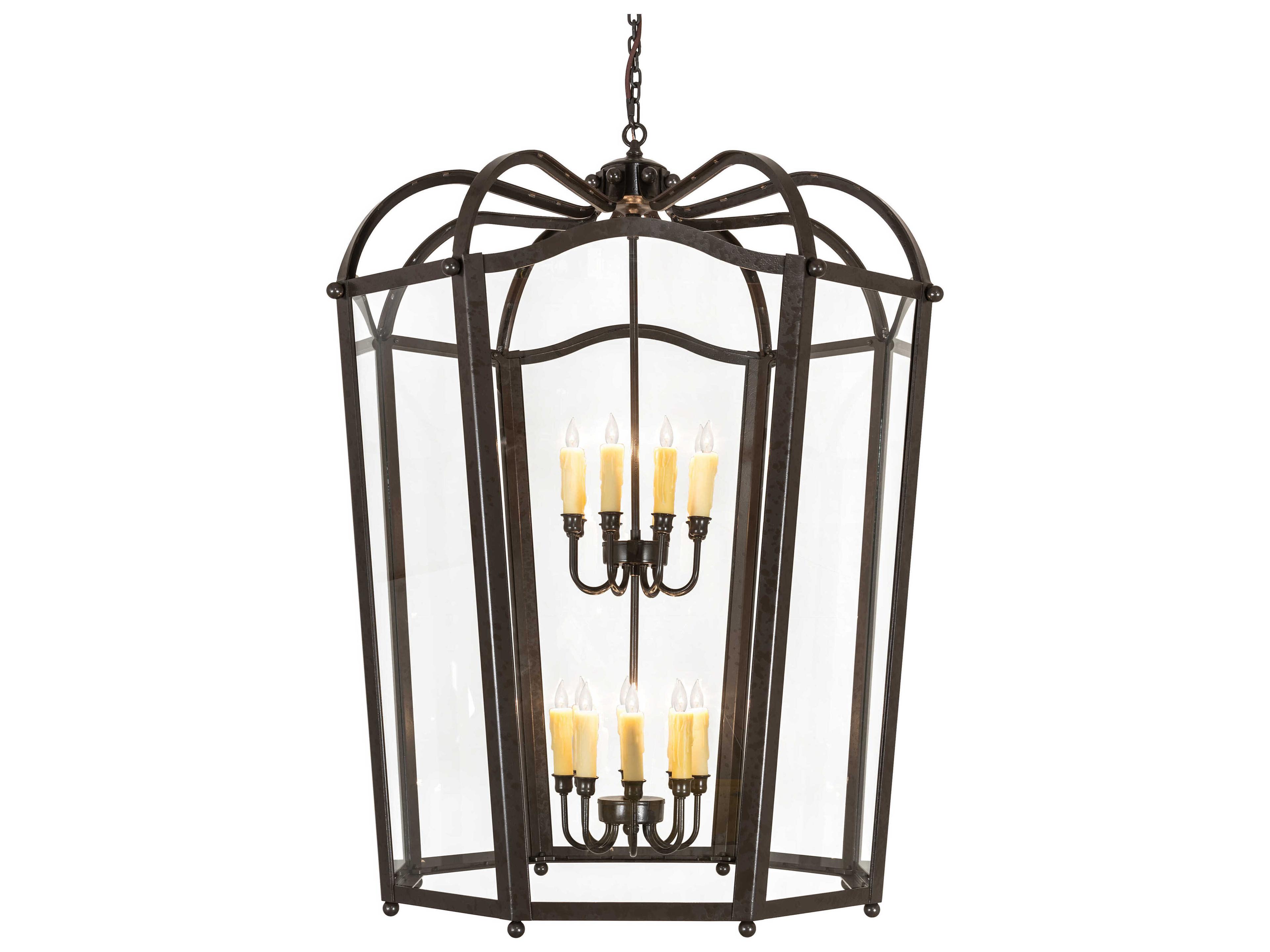 Meyda Citadel 16-Light Bronze / Textured Black Pendant