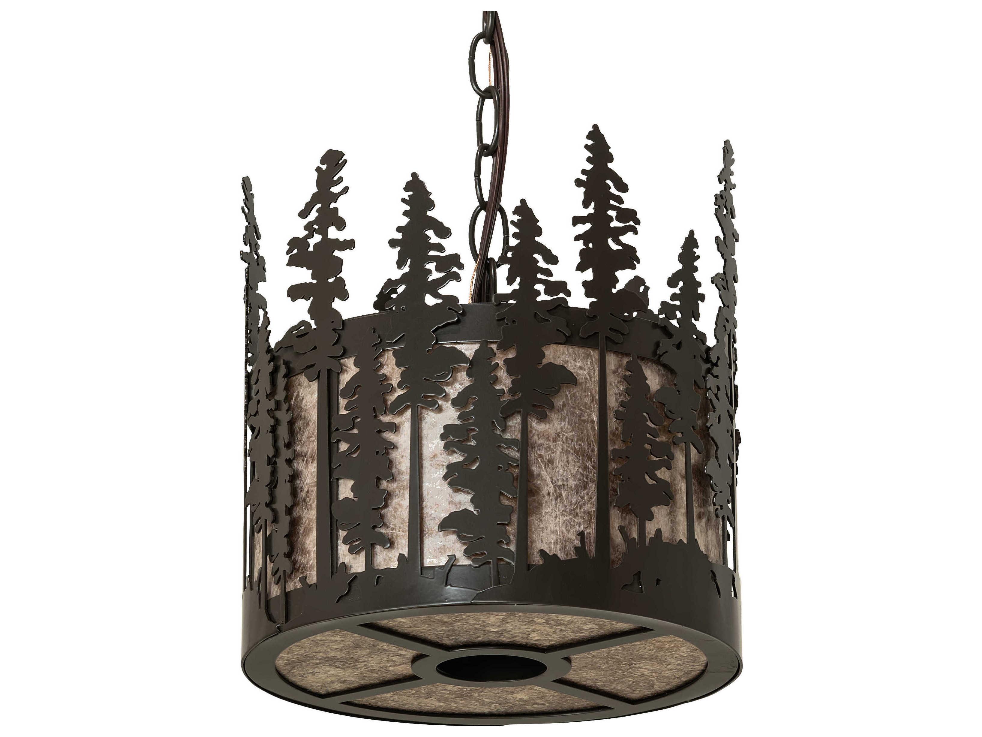Meyda Tall Pines 3-Light Timeless Bronze Mini Pendant