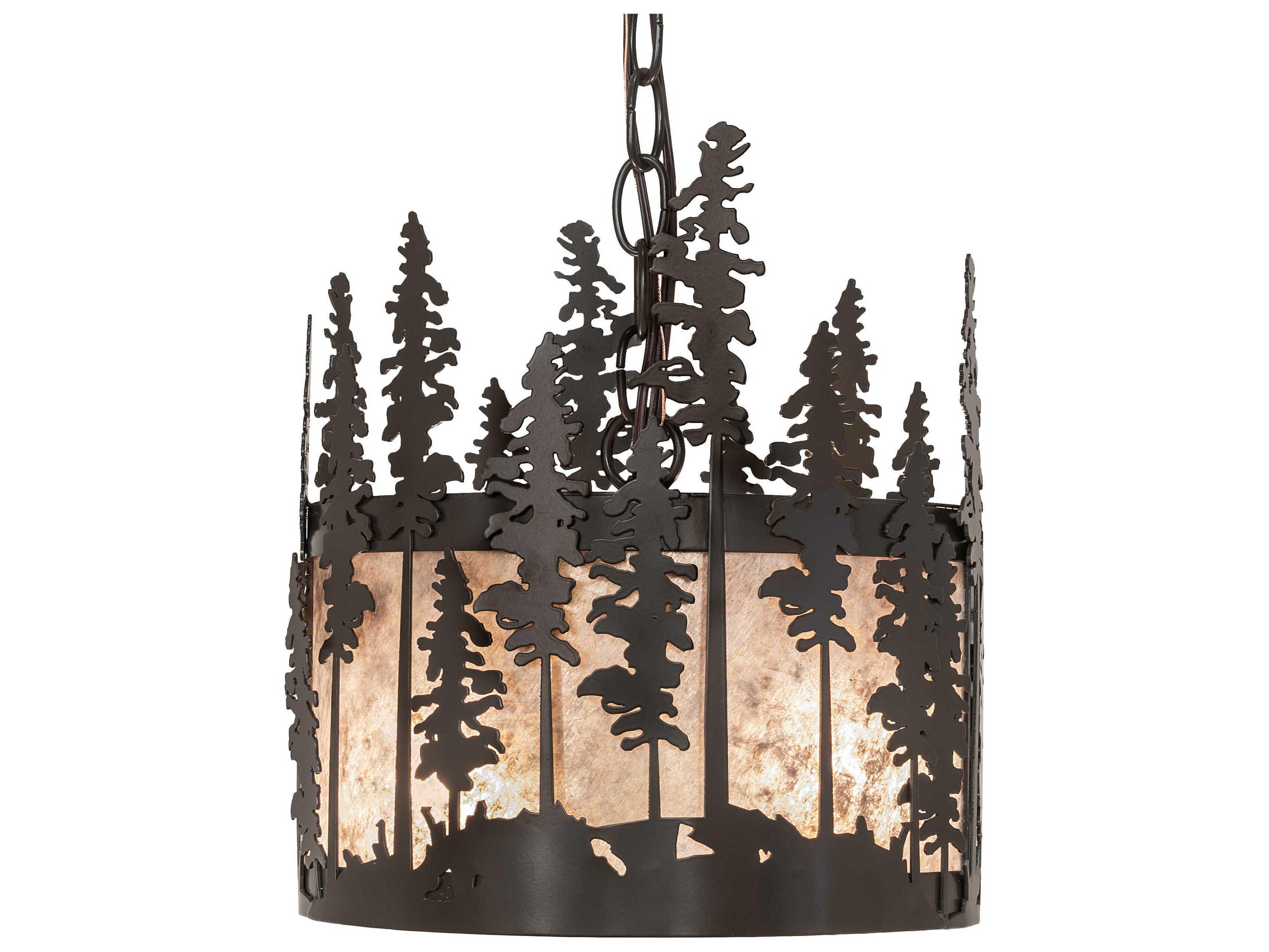 Meyda Tall Pines 3-Light Timeless Bronze Mini Pendant