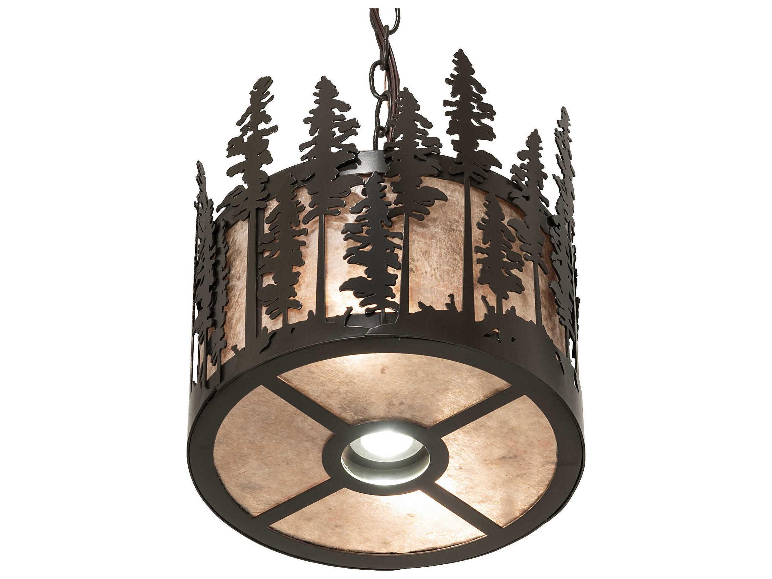 Meyda Tall Pines 3-Light Timeless Bronze Mini Pendant