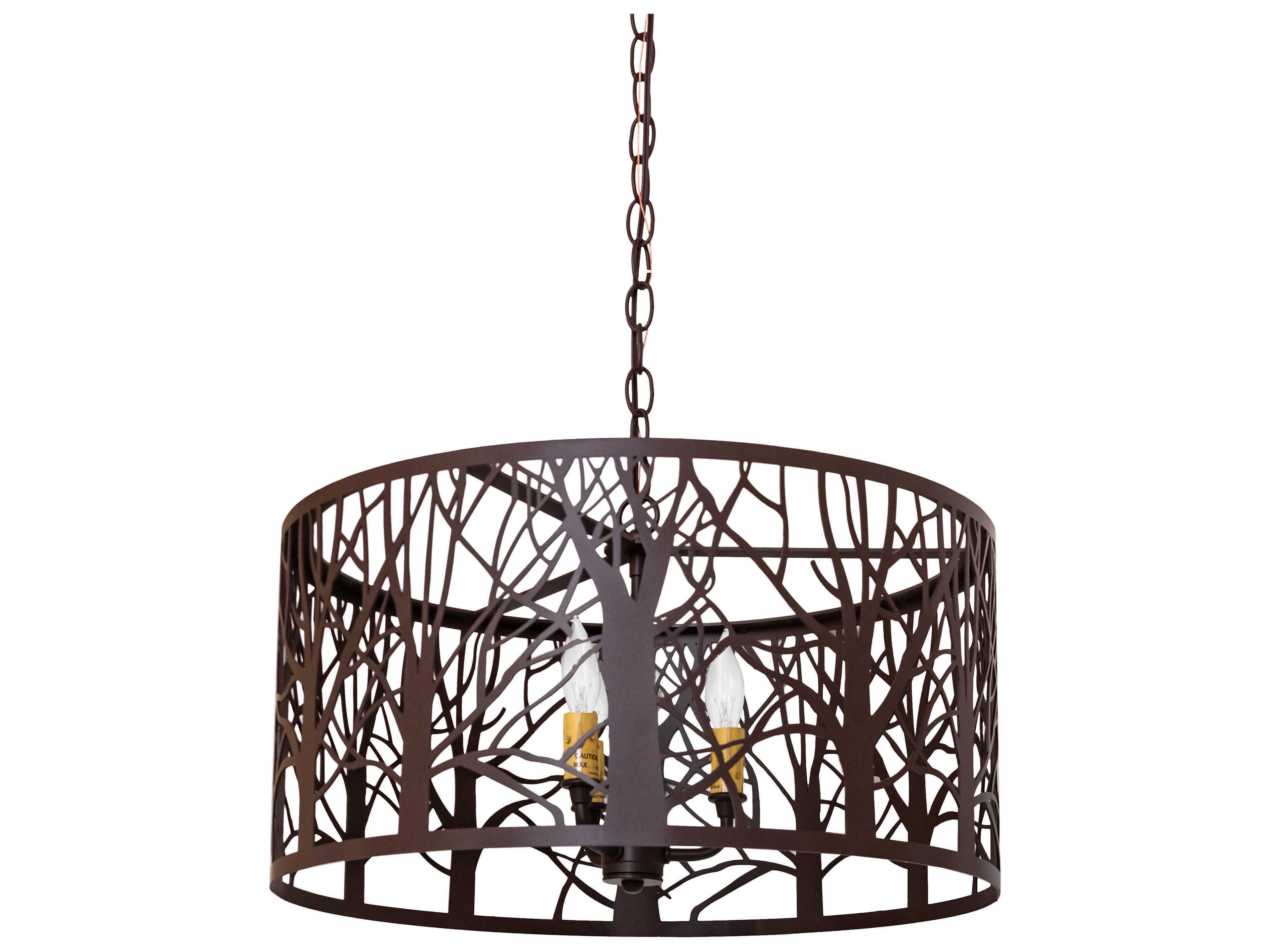 Meyda Winter Maple 3-Light Cafe Noir Pendant