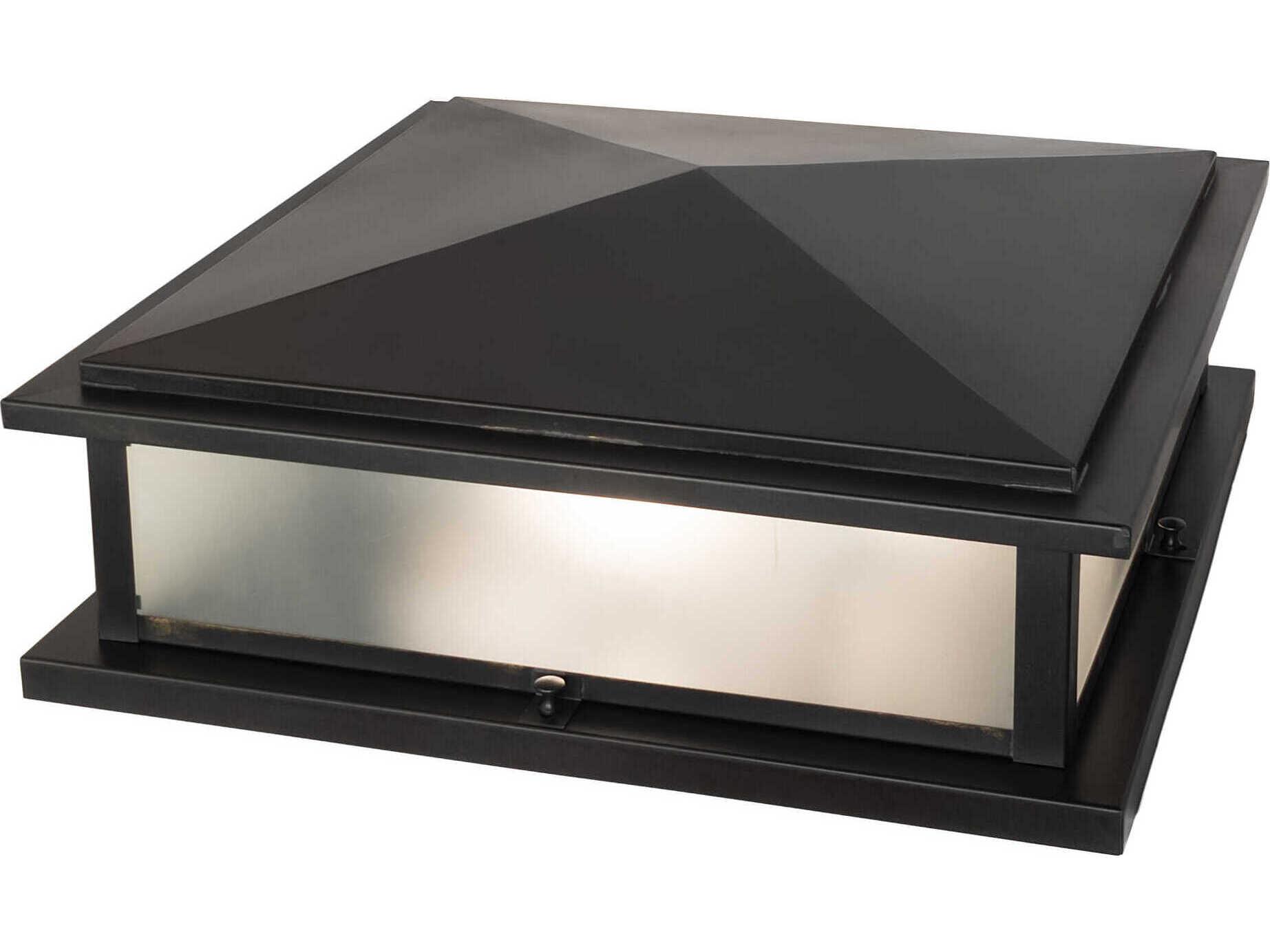 Meyda Seneca 4-Light Black Patina Outdoor Pier Mount