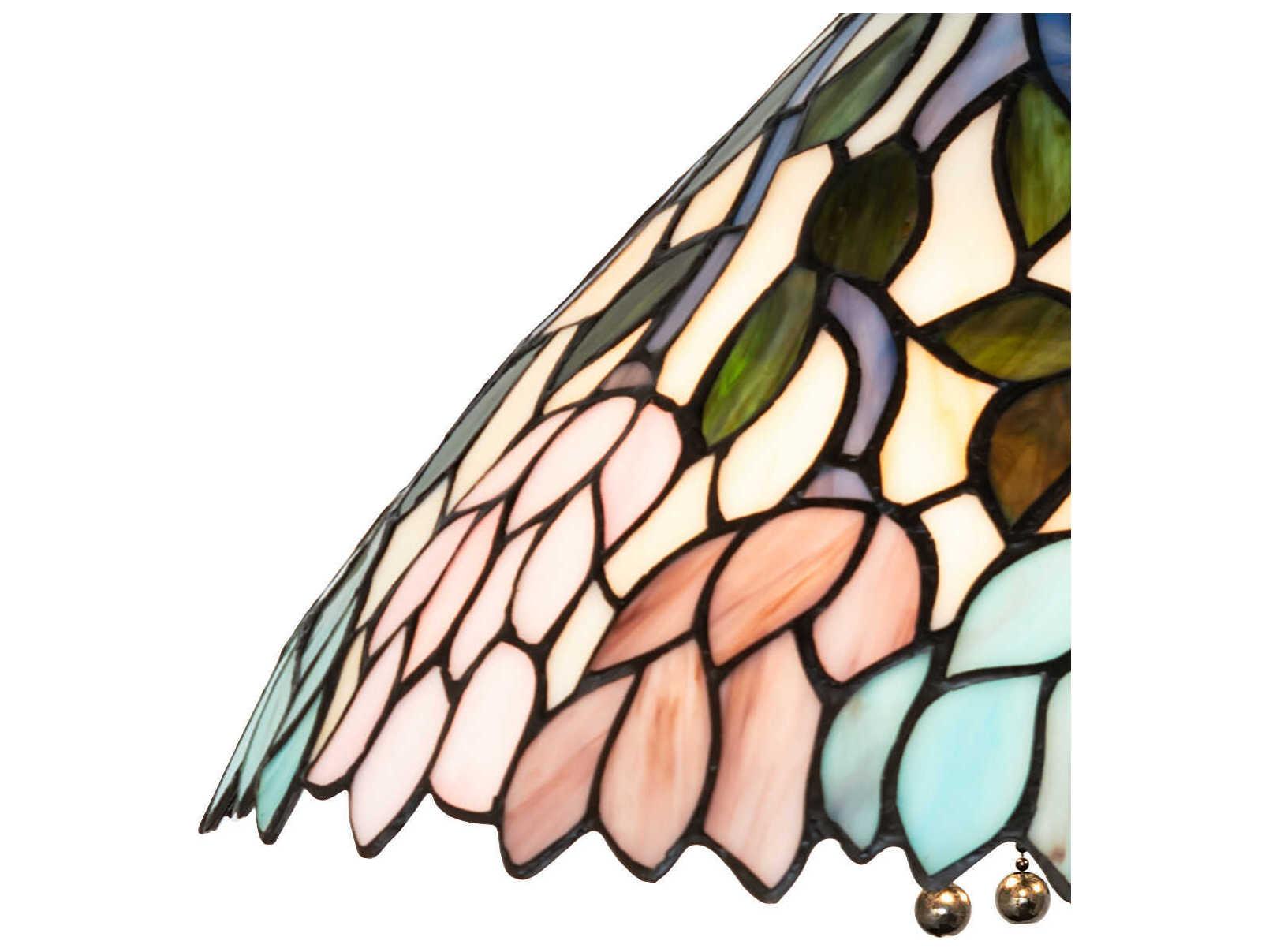 Meyda Wisteria 3-Light Petal Pink / Amethyst Blue Pendant